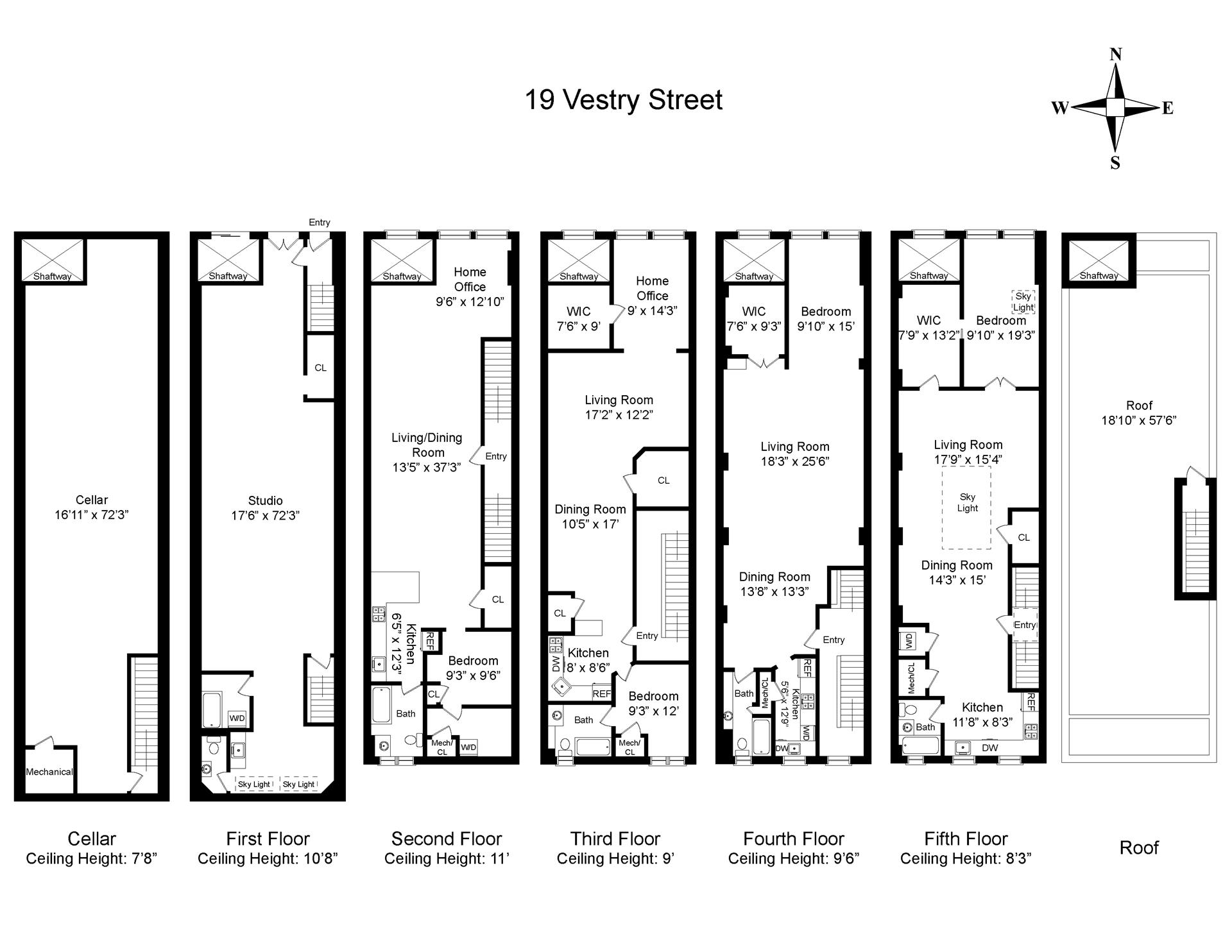 Floorplan for 19 Vestry Street