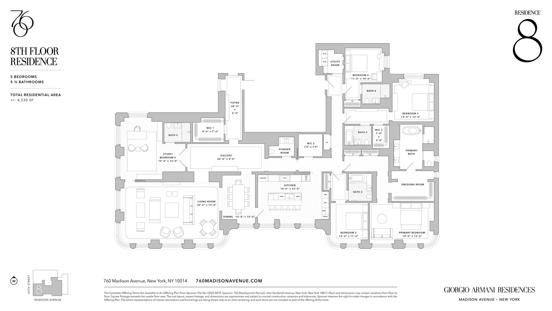 Floorplan for 760 Madison Avenue, 8