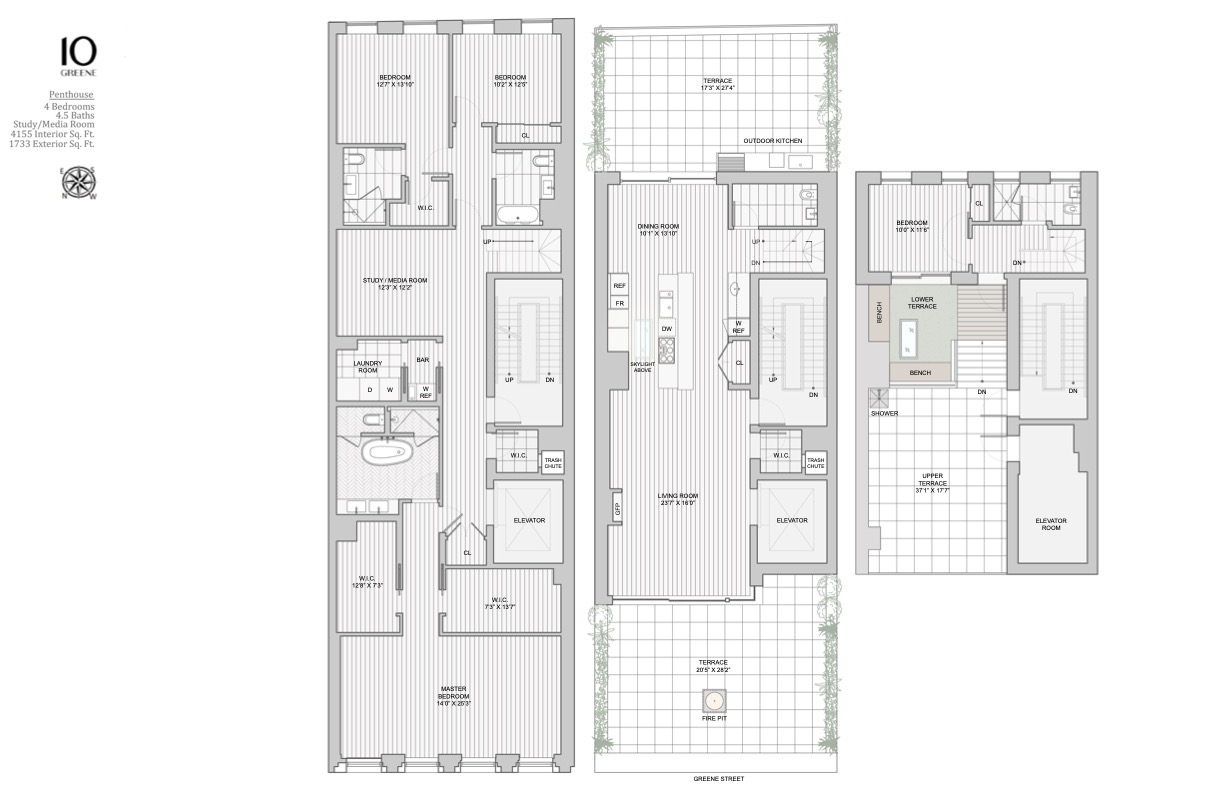 Floorplan for 10 Greene Street, PENTHOUSE