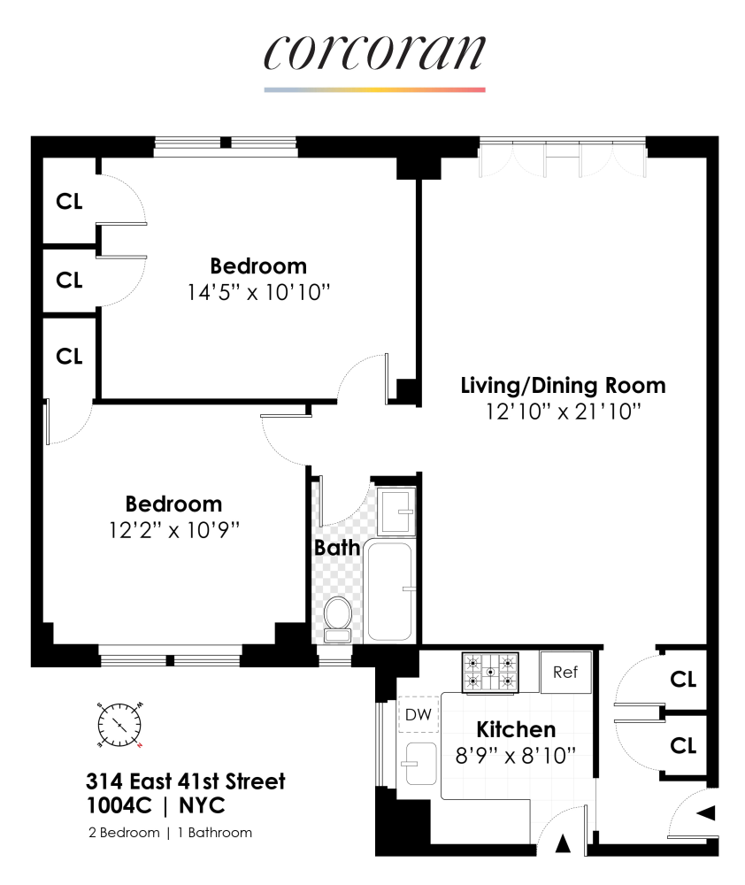 Floorplan for 314 East 41st Street, 1004C