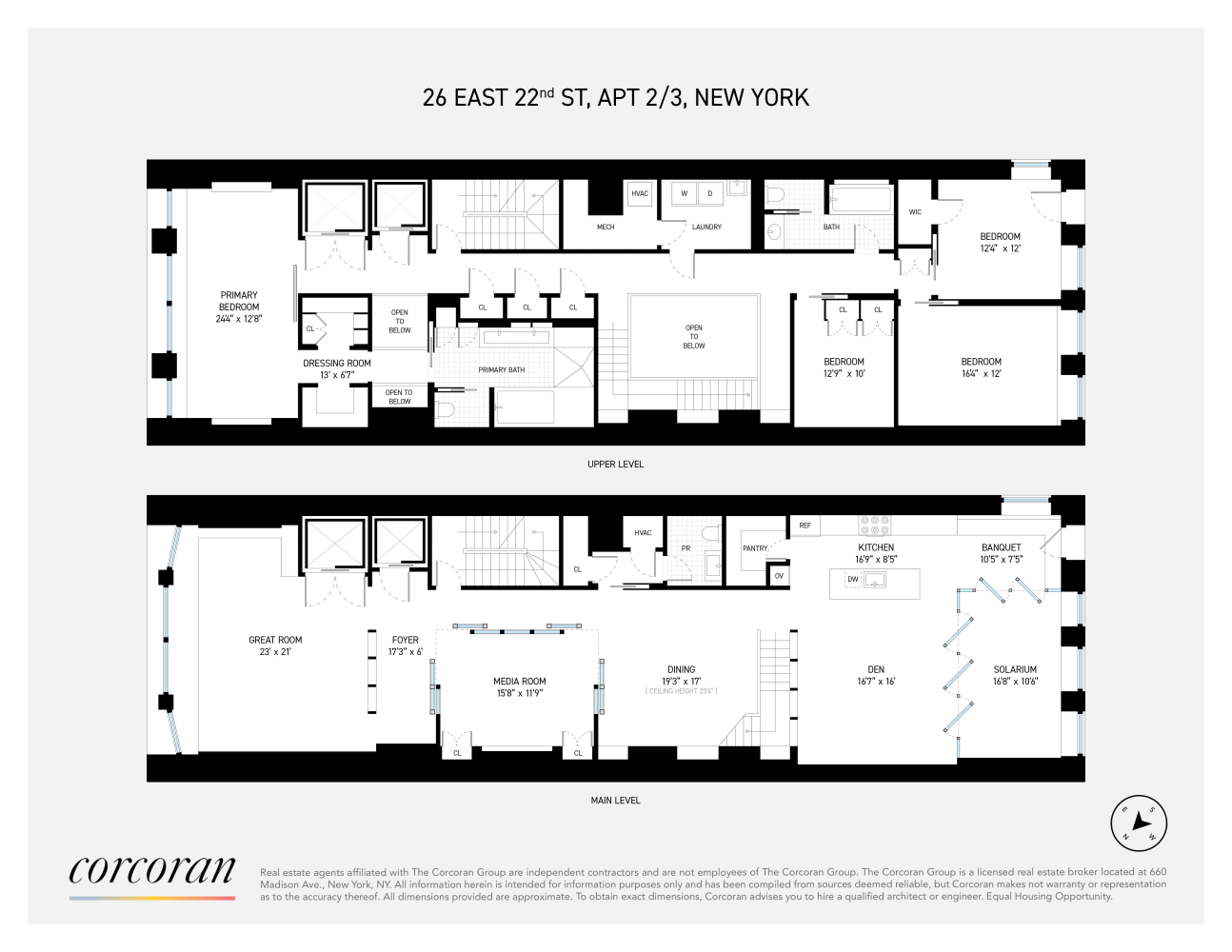 Floorplan for 26 East 22nd Street, 2/3