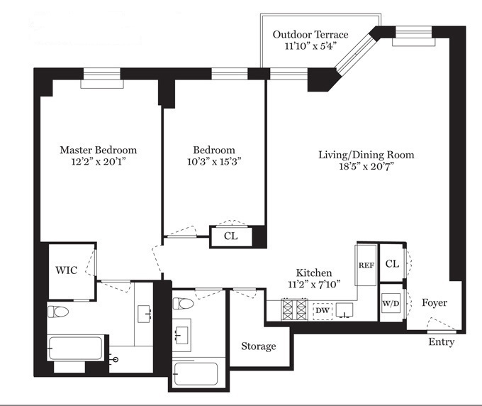 Floorplan for 333 Rector Place, 510