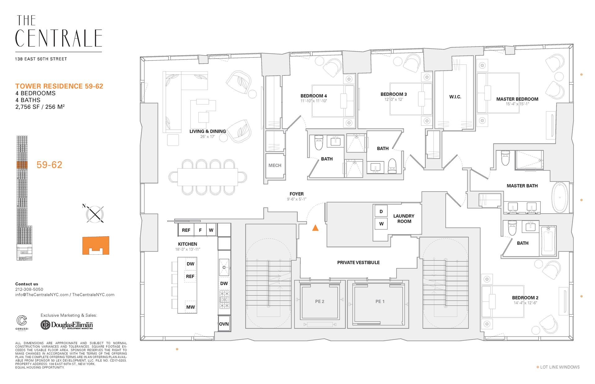 Floorplan for 138 East 50th Street, 61