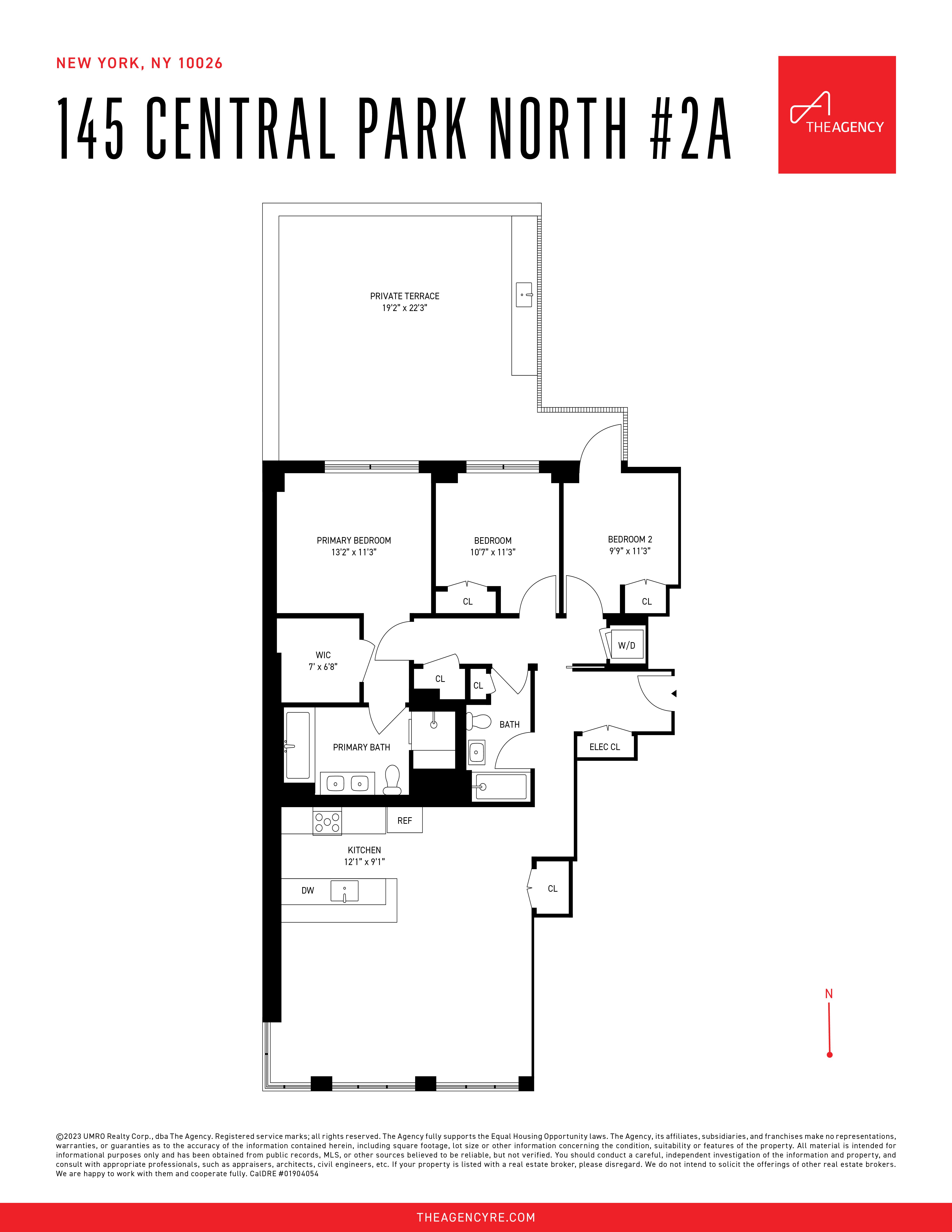 Floorplan for 145 Central Park, 2-A