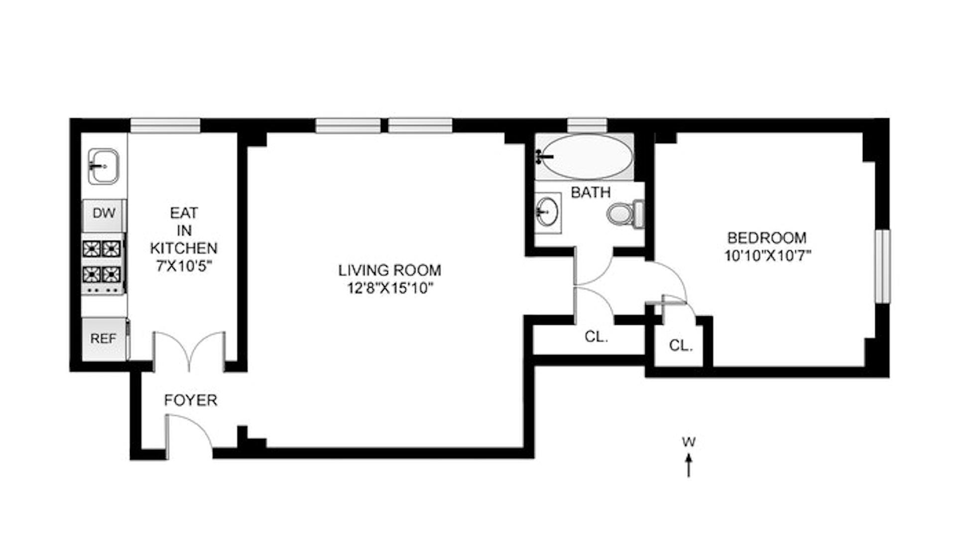 Floorplan for 1060 Park Avenue, 3B