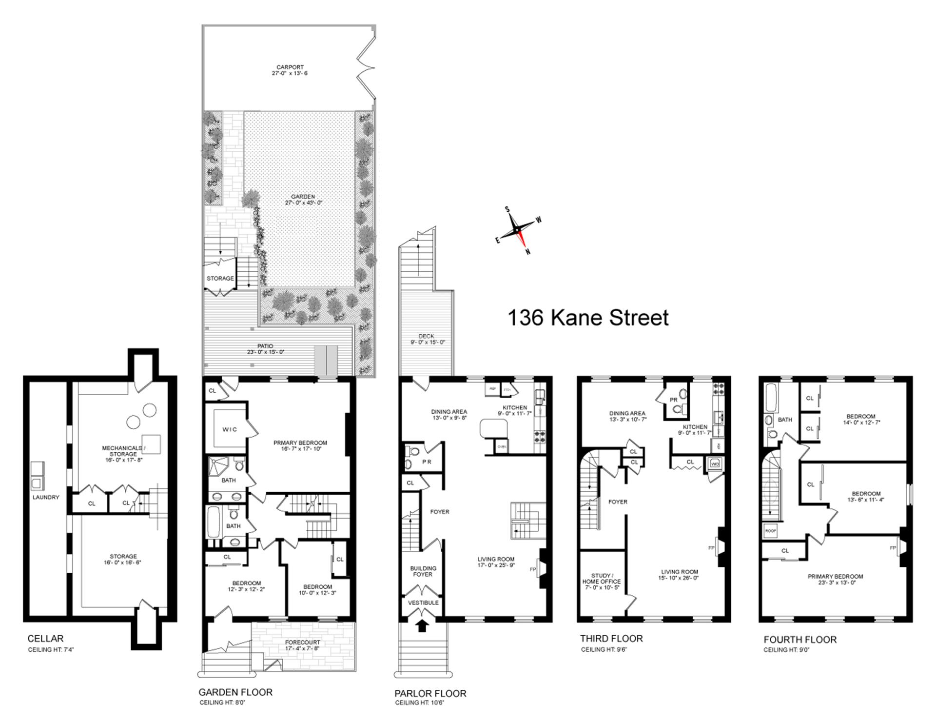 Floorplan for 136 Kane Street