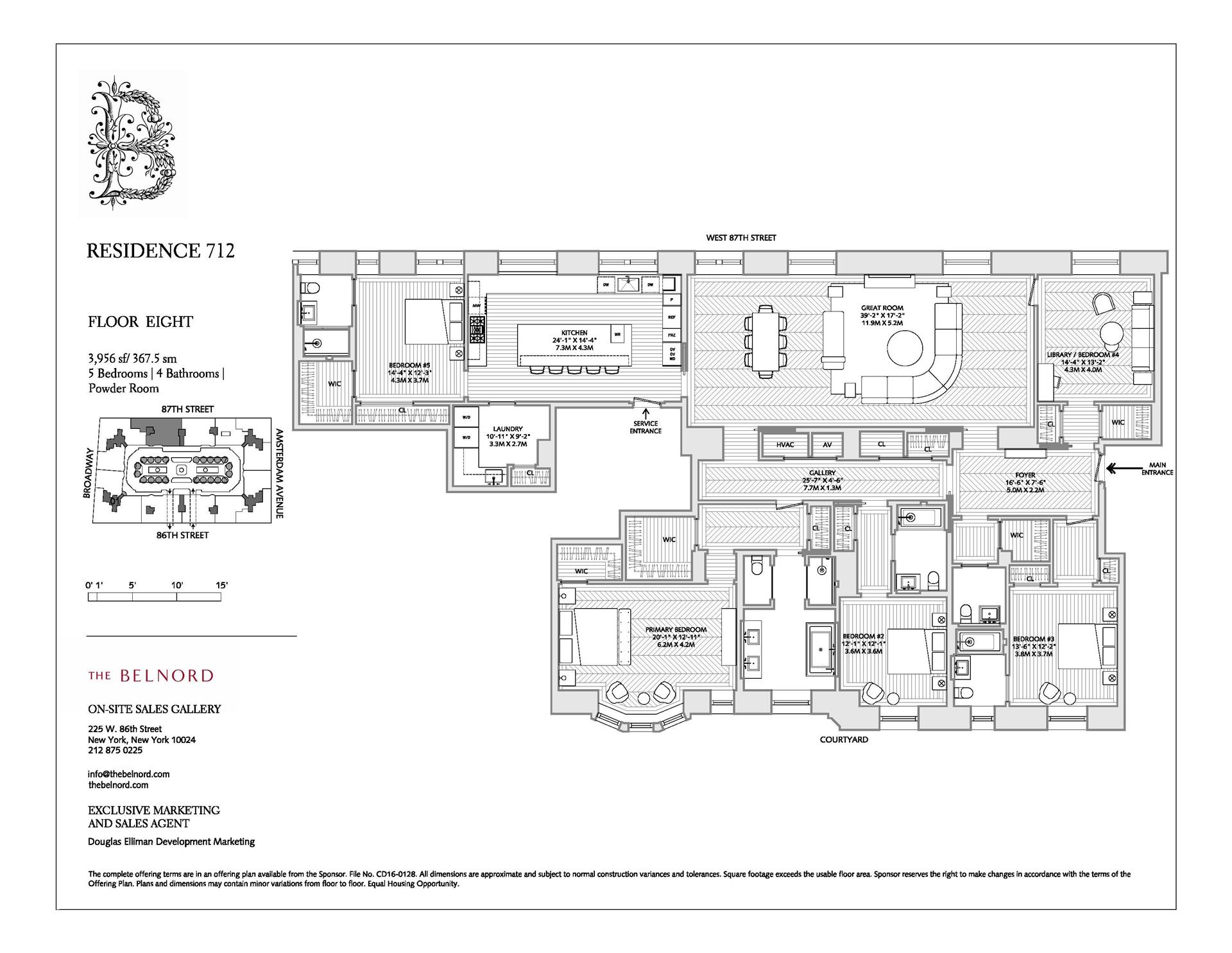 Floorplan for 225 West 86th Street, 712