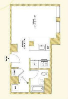 Floorplan for 416 West 52nd Street, 503