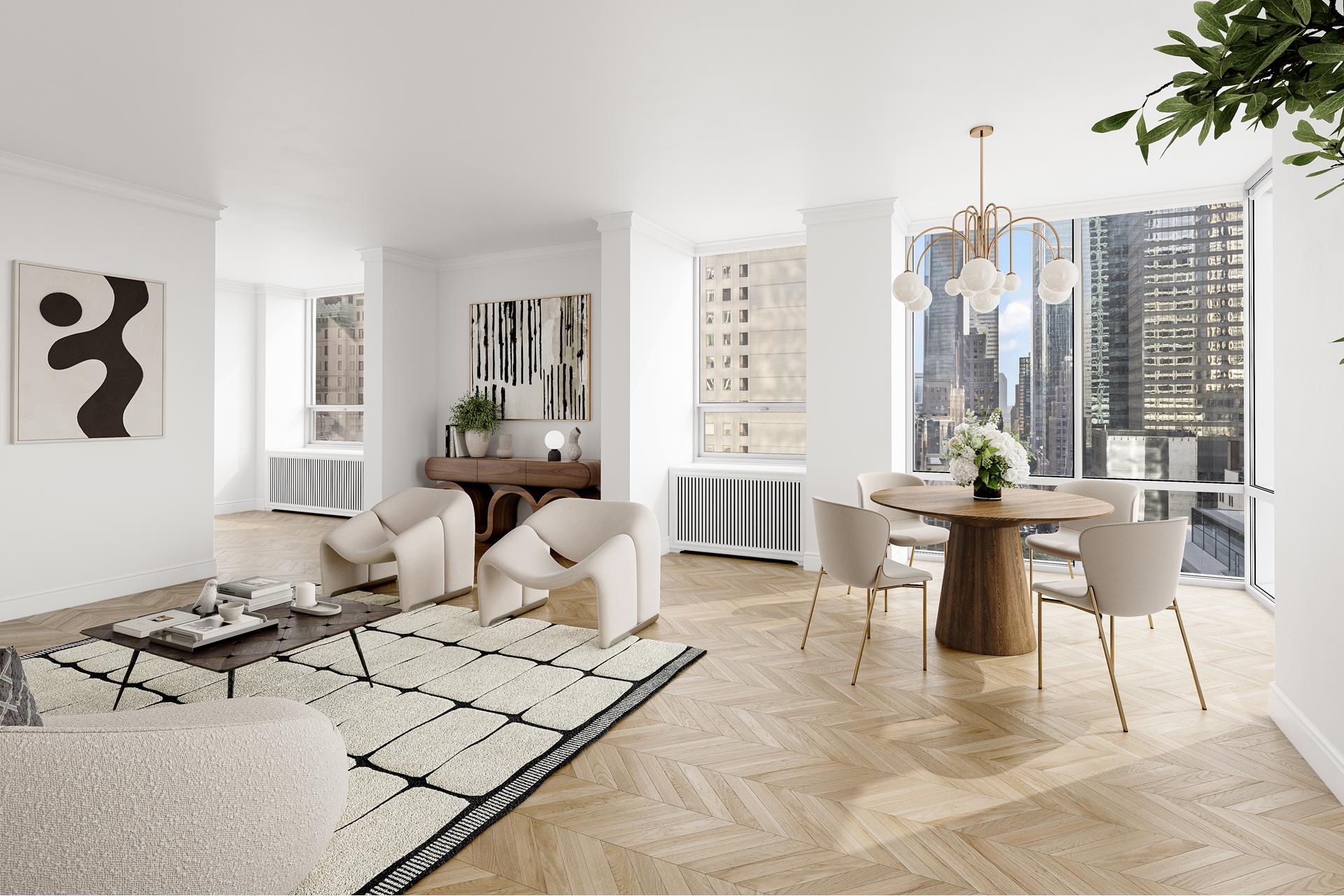 15 West 53rd Street 15B, Chelsea And Clinton, Downtown, NYC - 2 Bedrooms  
2.5 Bathrooms  
5 Rooms - 