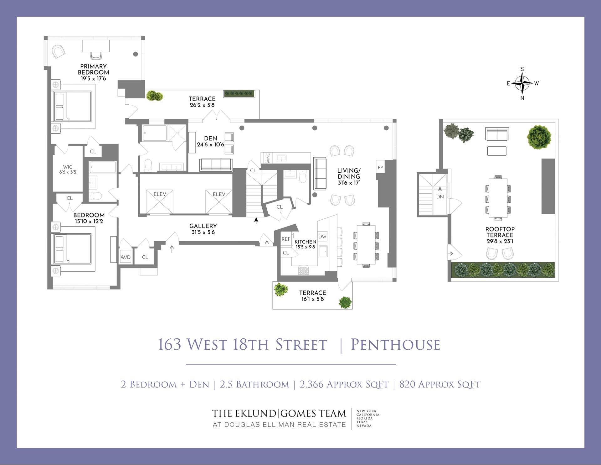 Floorplan for 165 West 18th Street, PH