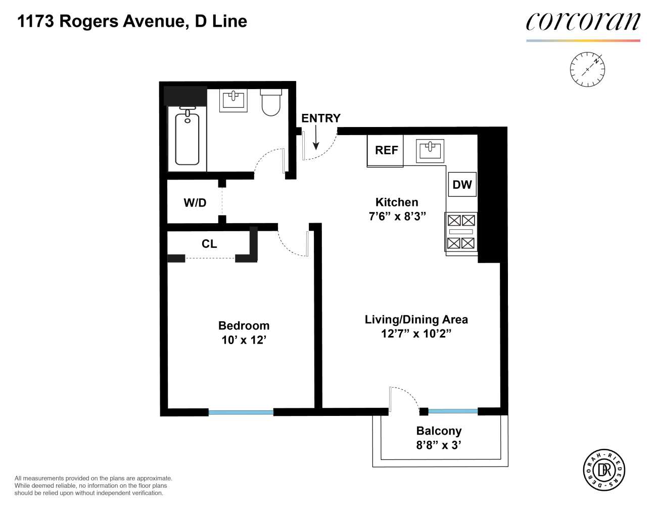 Floorplan for 1173 Rogers Avenue, 6D