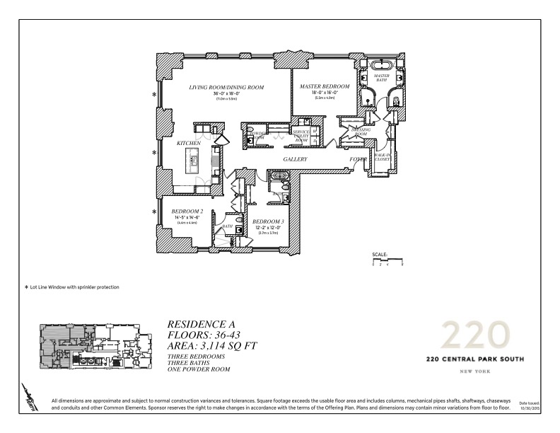Floorplan for 220 Central Park, 39A