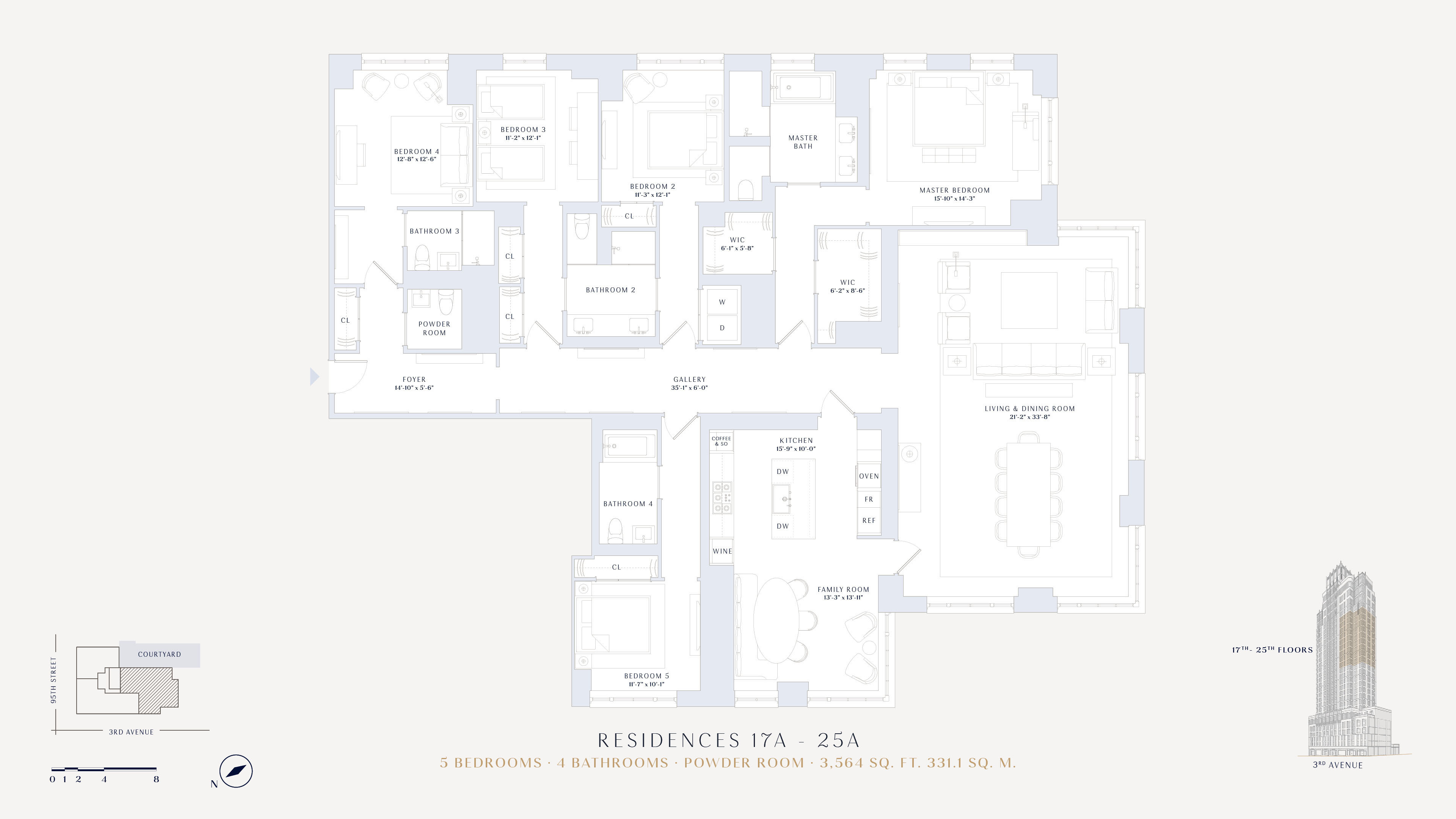 Floorplan for 200 East 95th Street, 18A