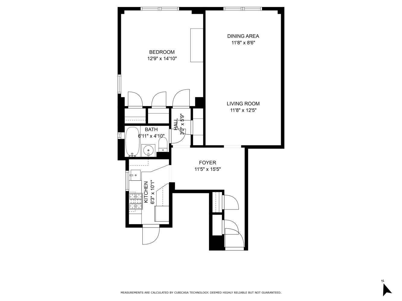 Floorplan for 11 West 69th Street, 1C