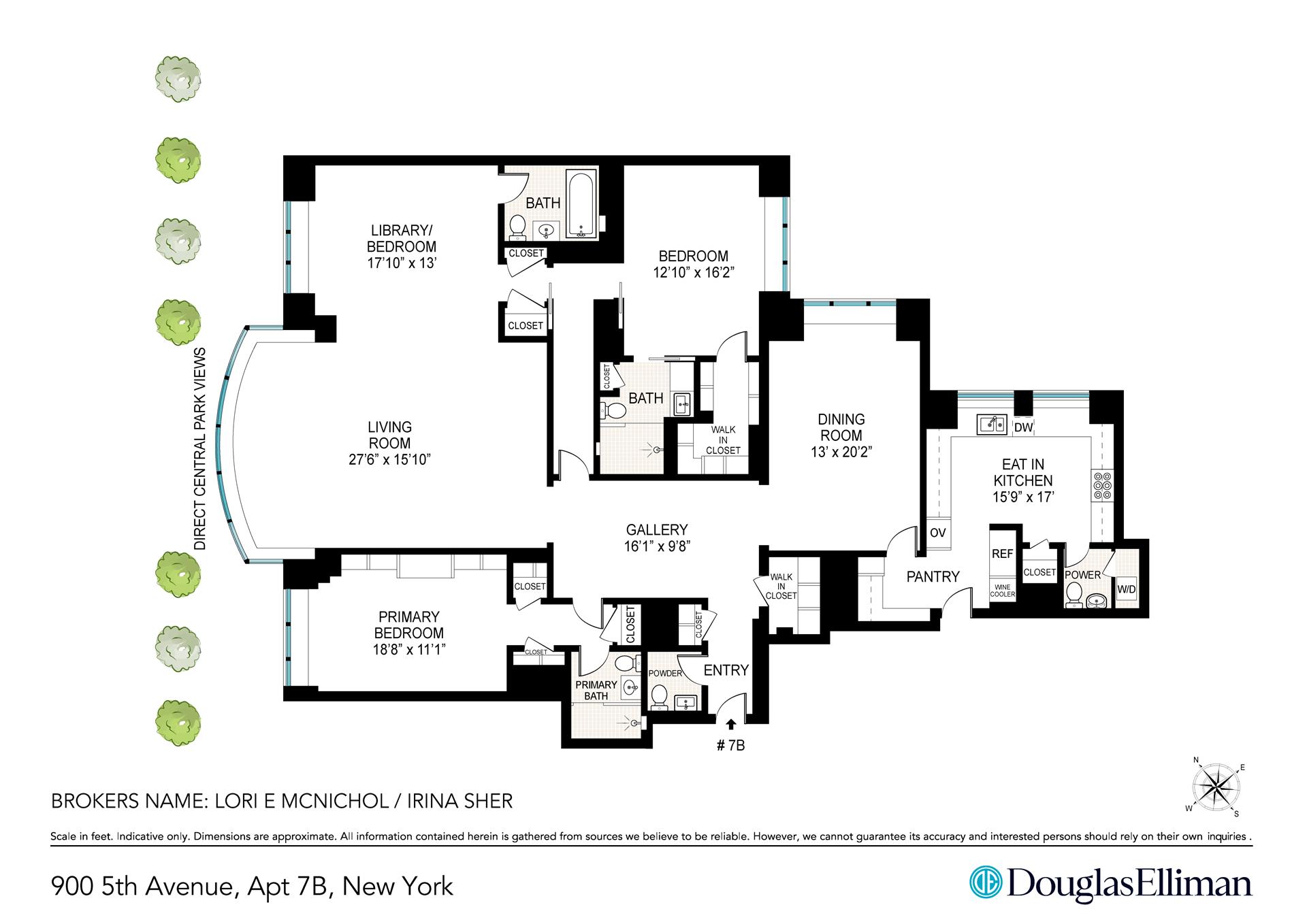 Floorplan for 900 5th Avenue, 7B