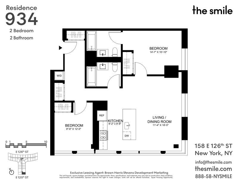 Floorplan for 158 East 126th Street, 934