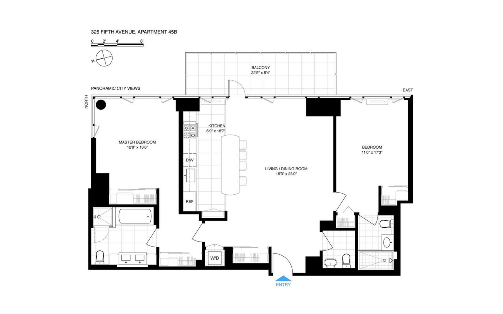 Floorplan for 325 5th Avenue, 44B