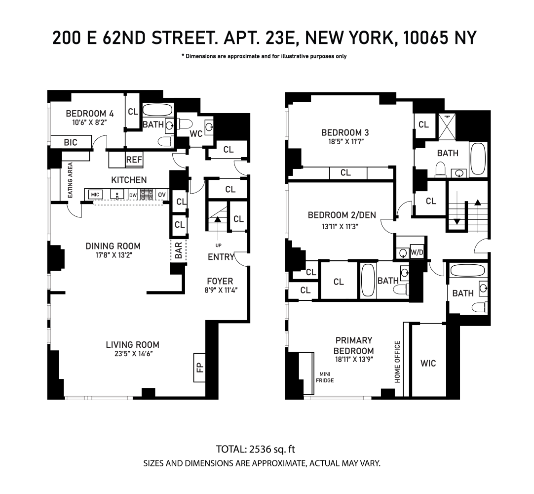 Floorplan for 200 East 62nd Street, 23E