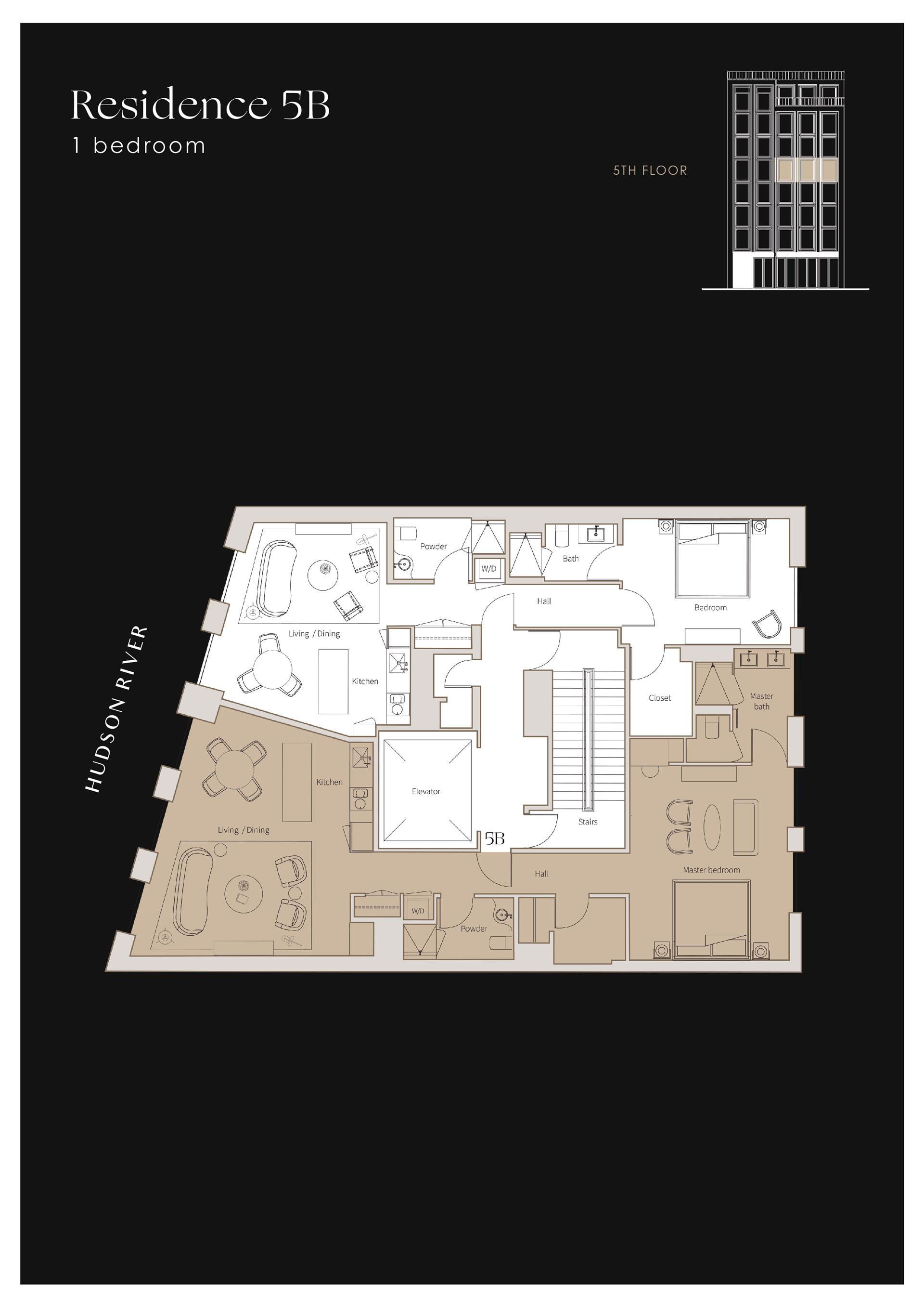 Floorplan for 401 West Street, 5B