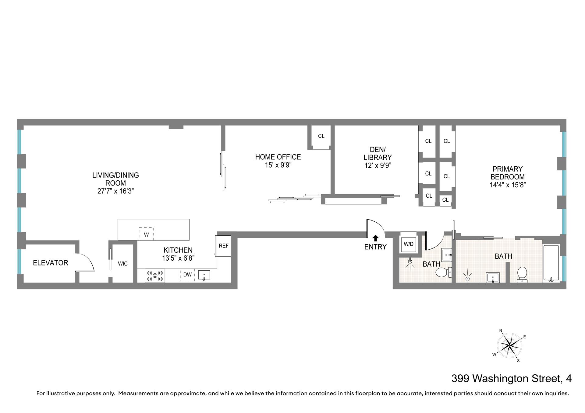 Floorplan for 399 Washington Street, 4