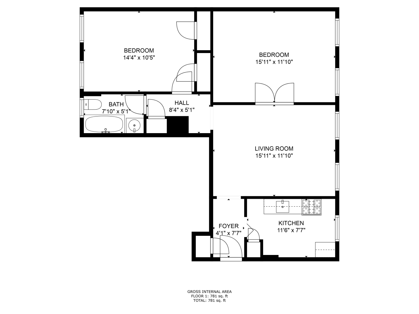 Floorplan for 1405 Prospect Place, B11