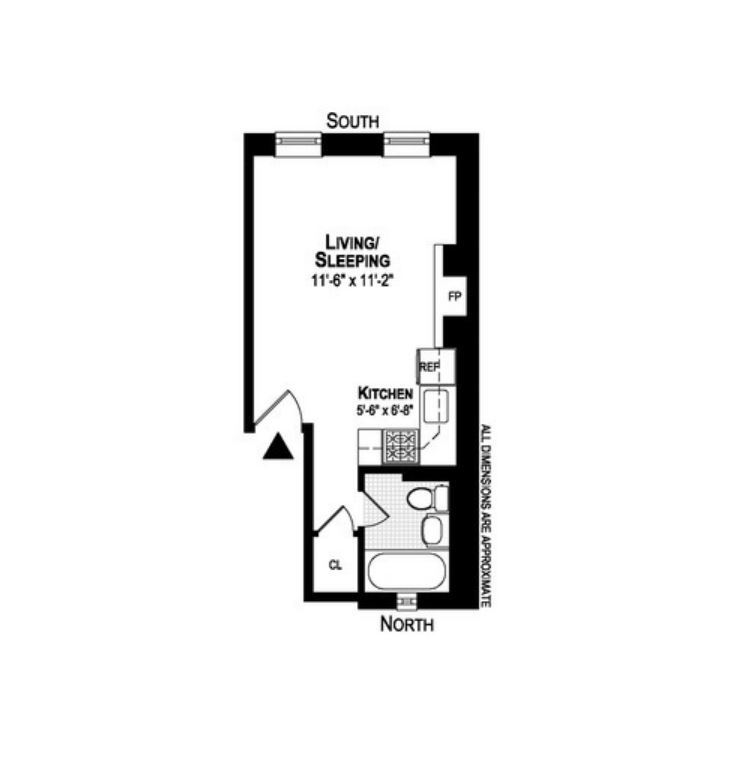 Floorplan for 352 West 12th Street, 5D