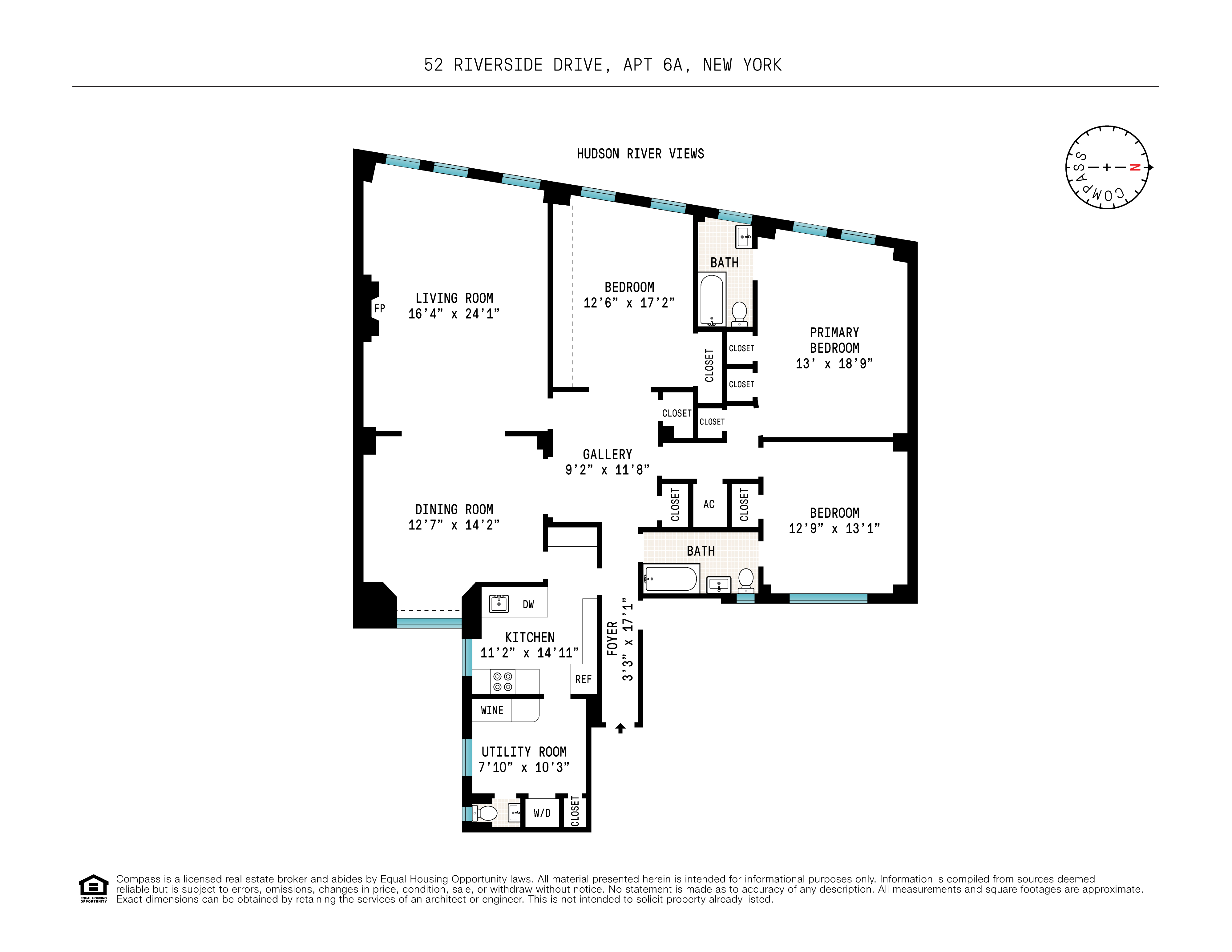 Floorplan for 52 Riverside Drive, 6A