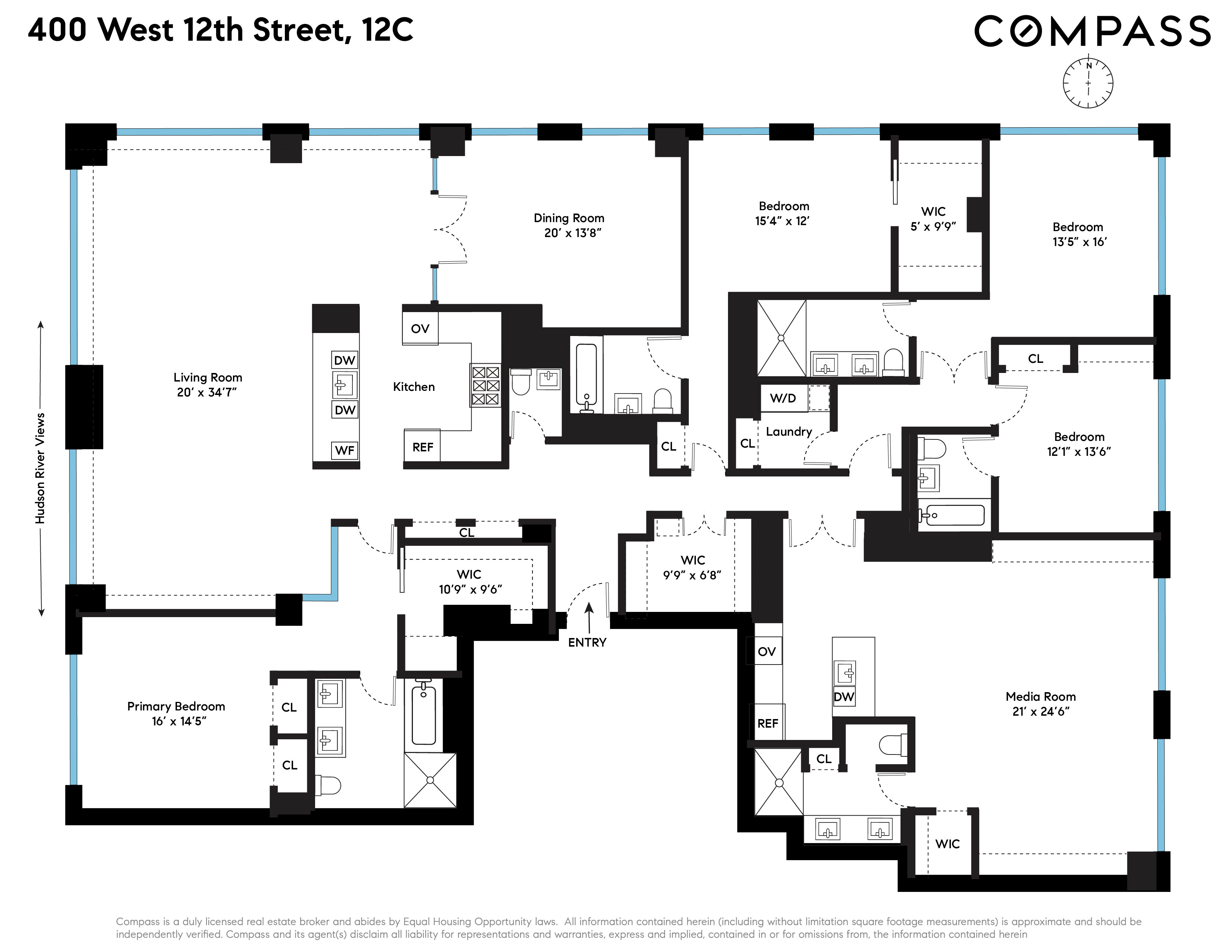 Floorplan for 400 West 12th Street, 12C