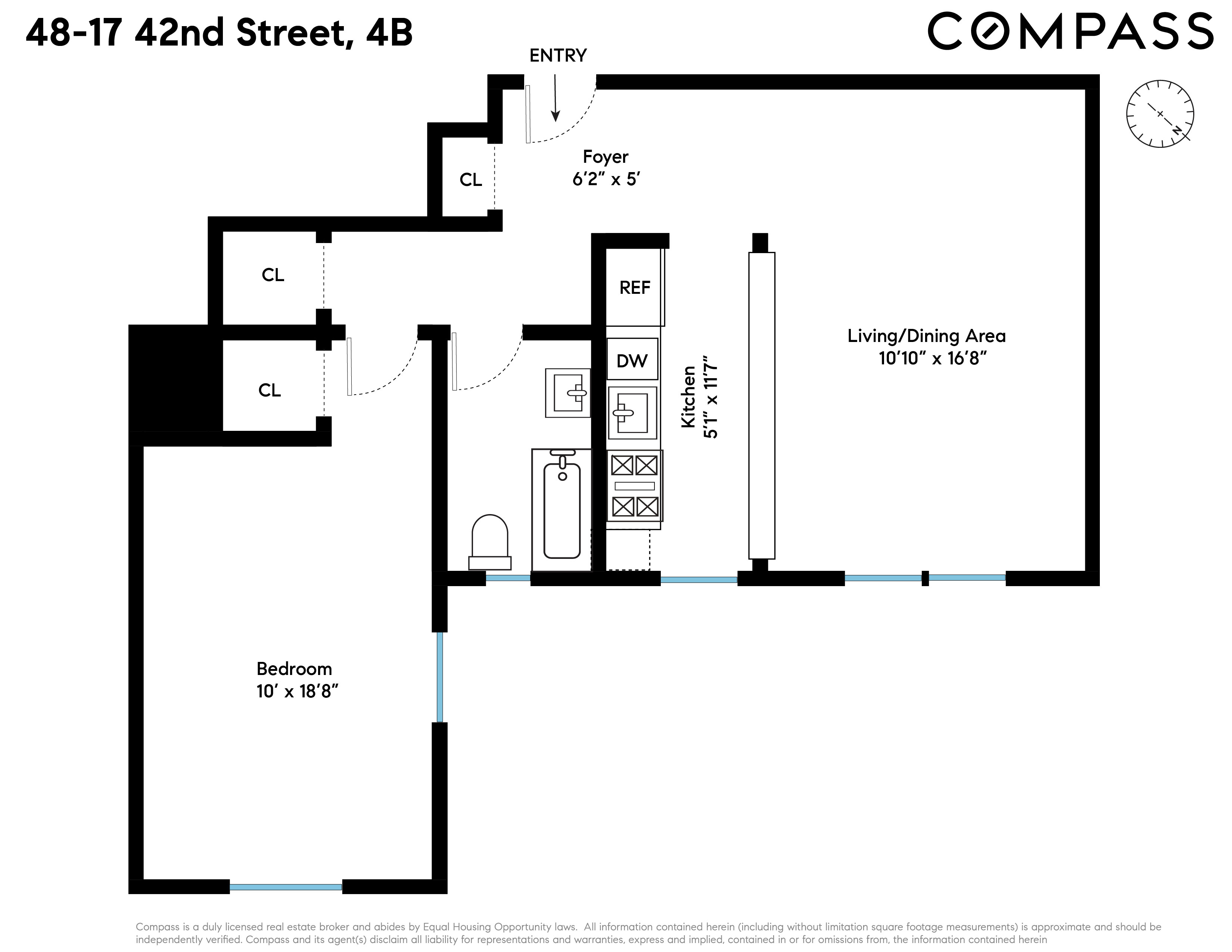 48-17 42nd Street, New York, NY 11104, 1 Bedroom Bedrooms, 4 Rooms Rooms,1 BathroomBathrooms,Residential,For Sale,42nd,COMP-1400814341314814801