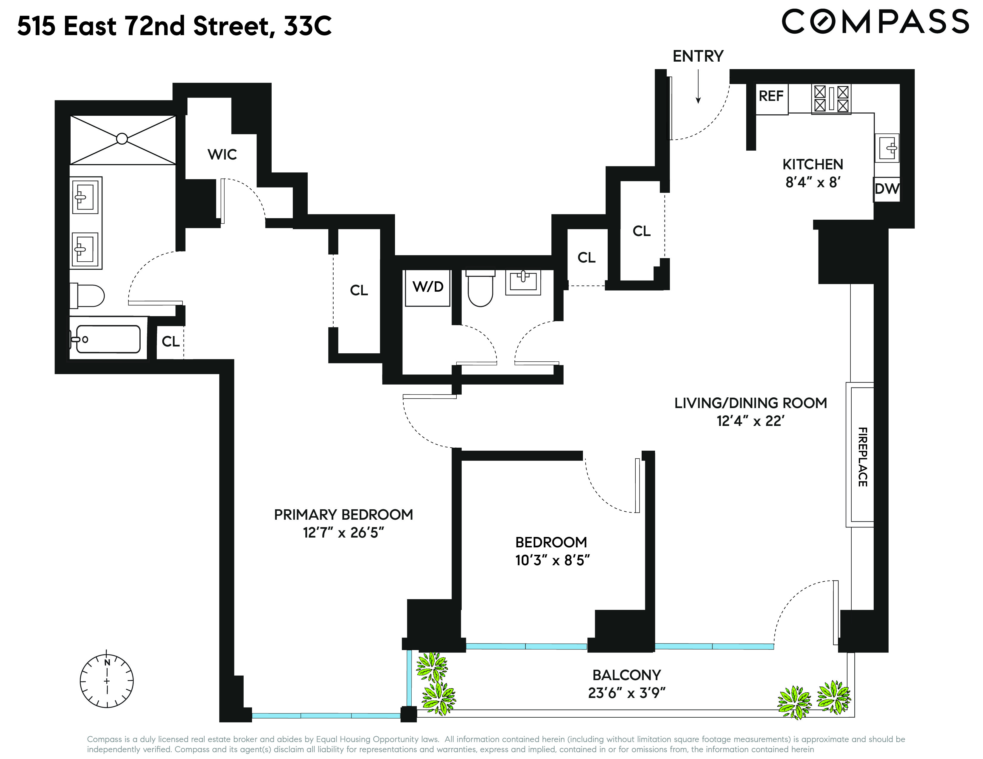 Floorplan for 515 East 72nd Street, 33C