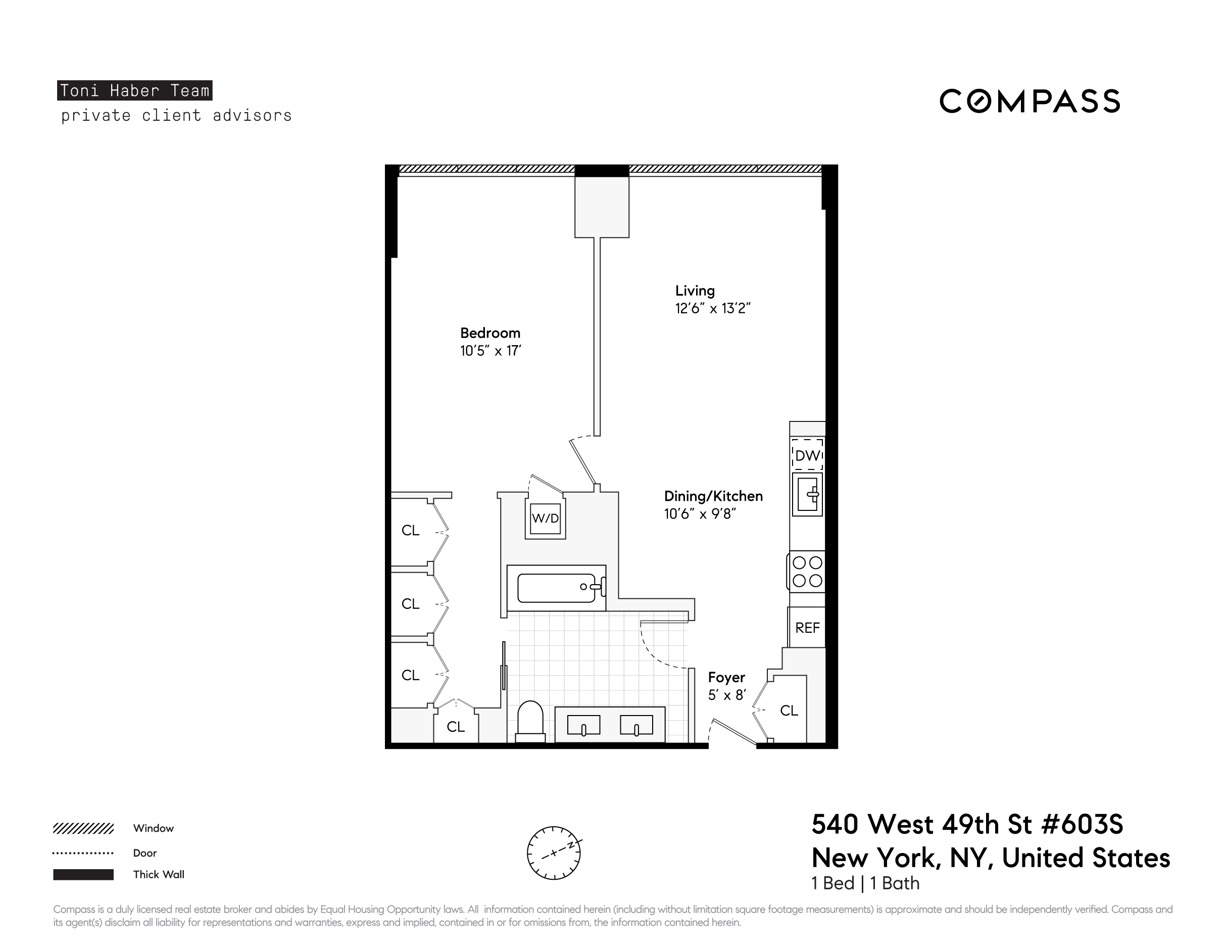 Floorplan for 540 West 49th Street, S603