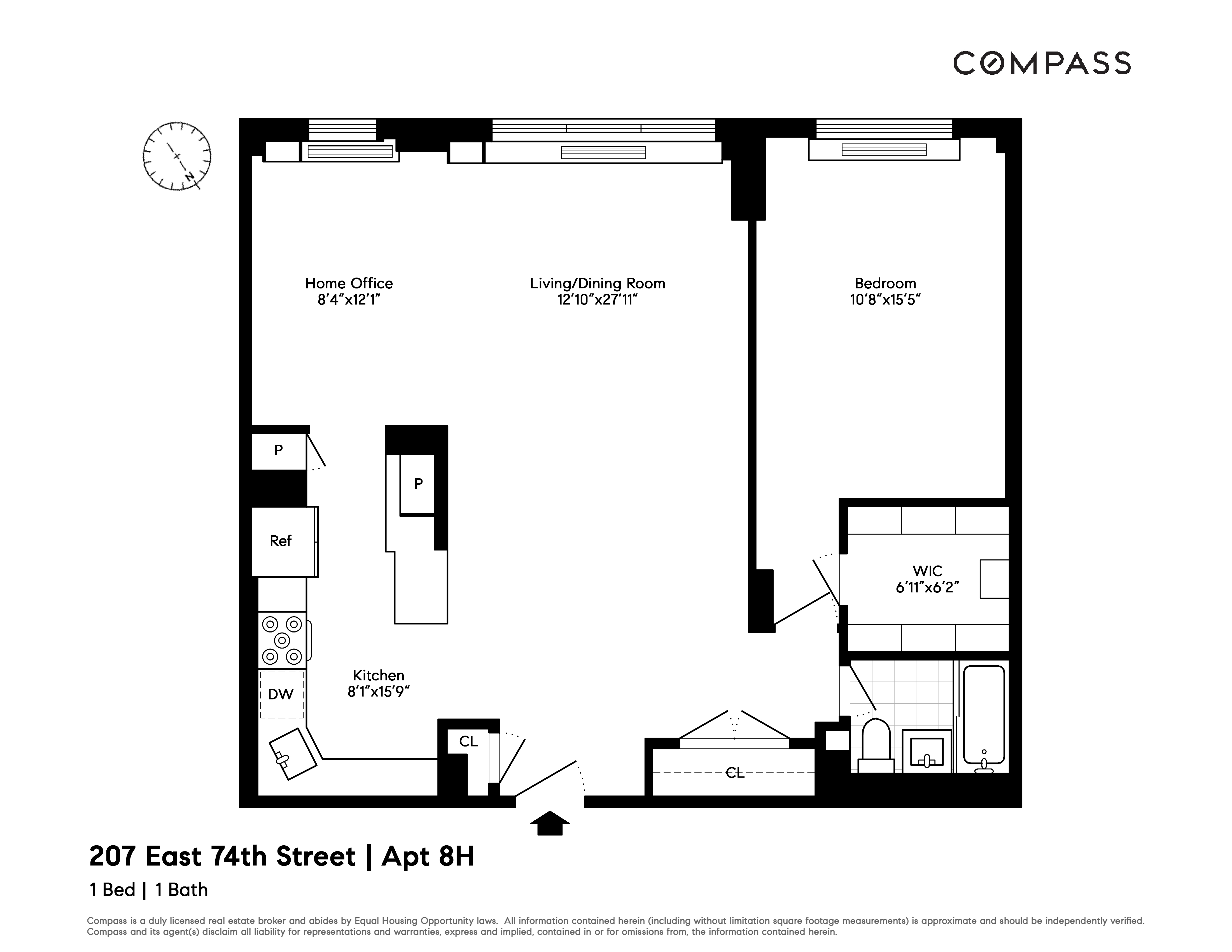 Floorplan for 207 East 74th Street, 8H