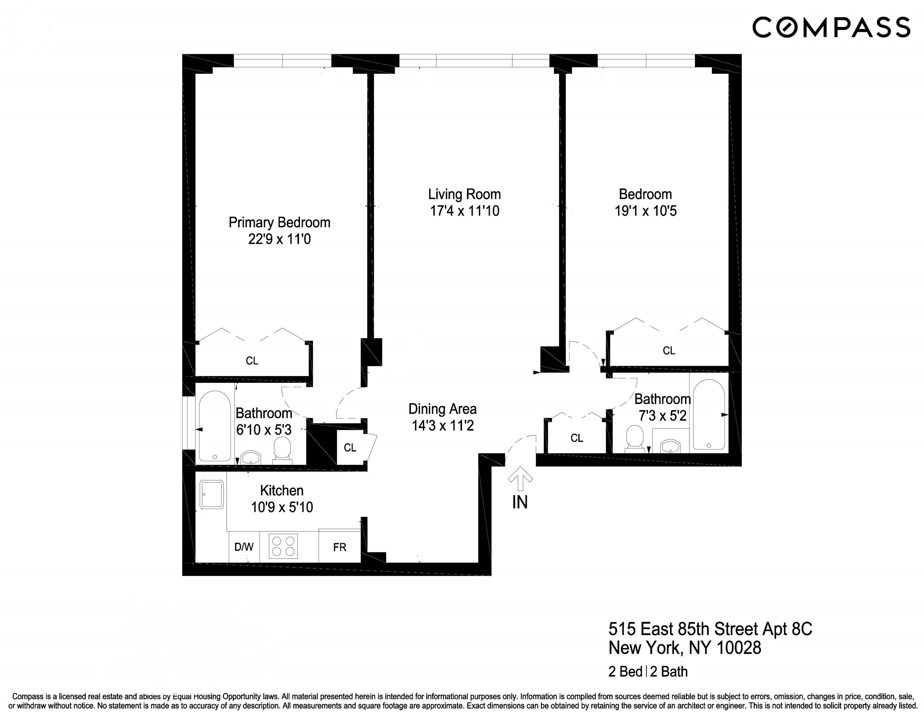 Floorplan for 515 East 85th Street, 8C