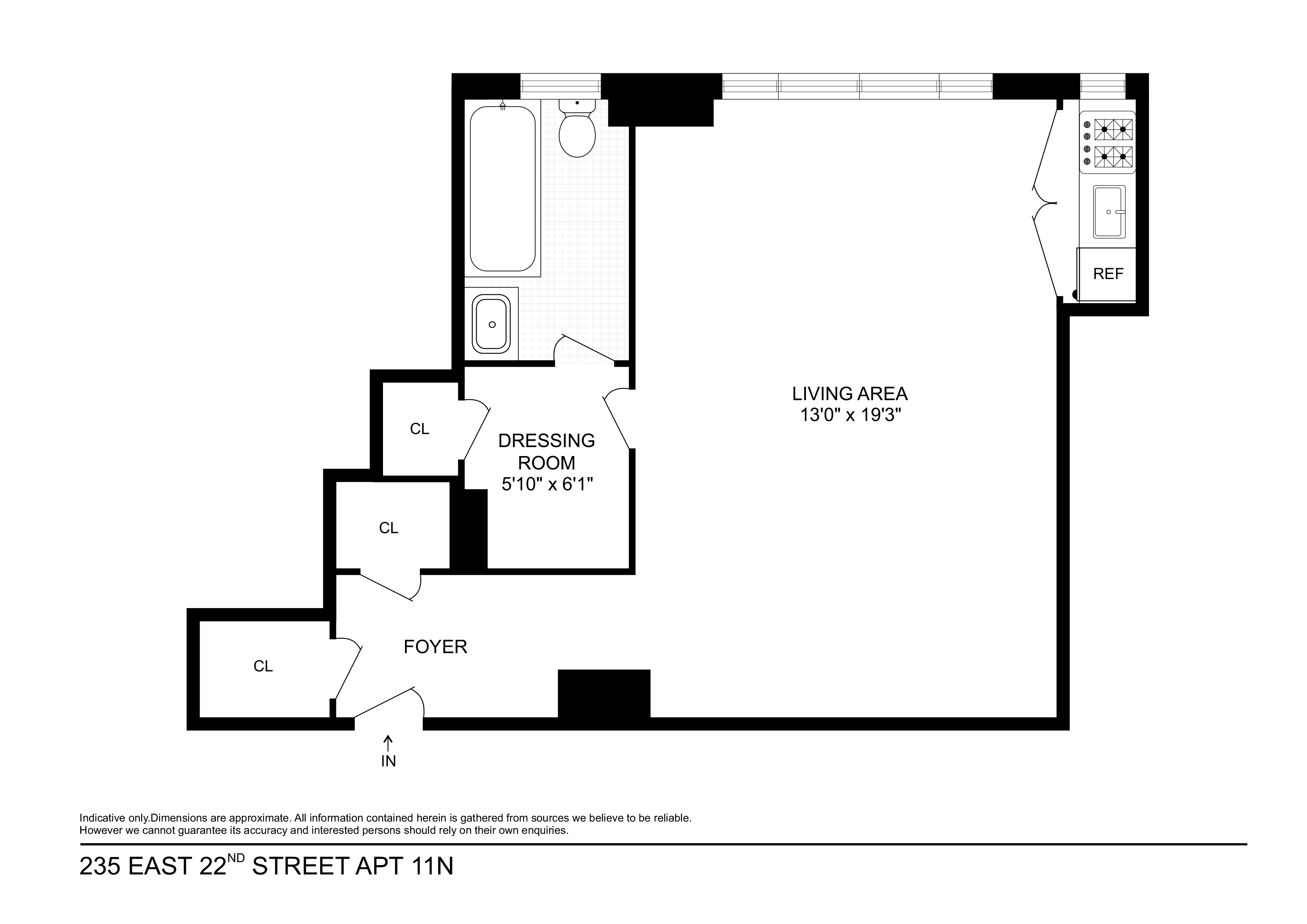 Floorplan for 235 East 22nd Street, 11N