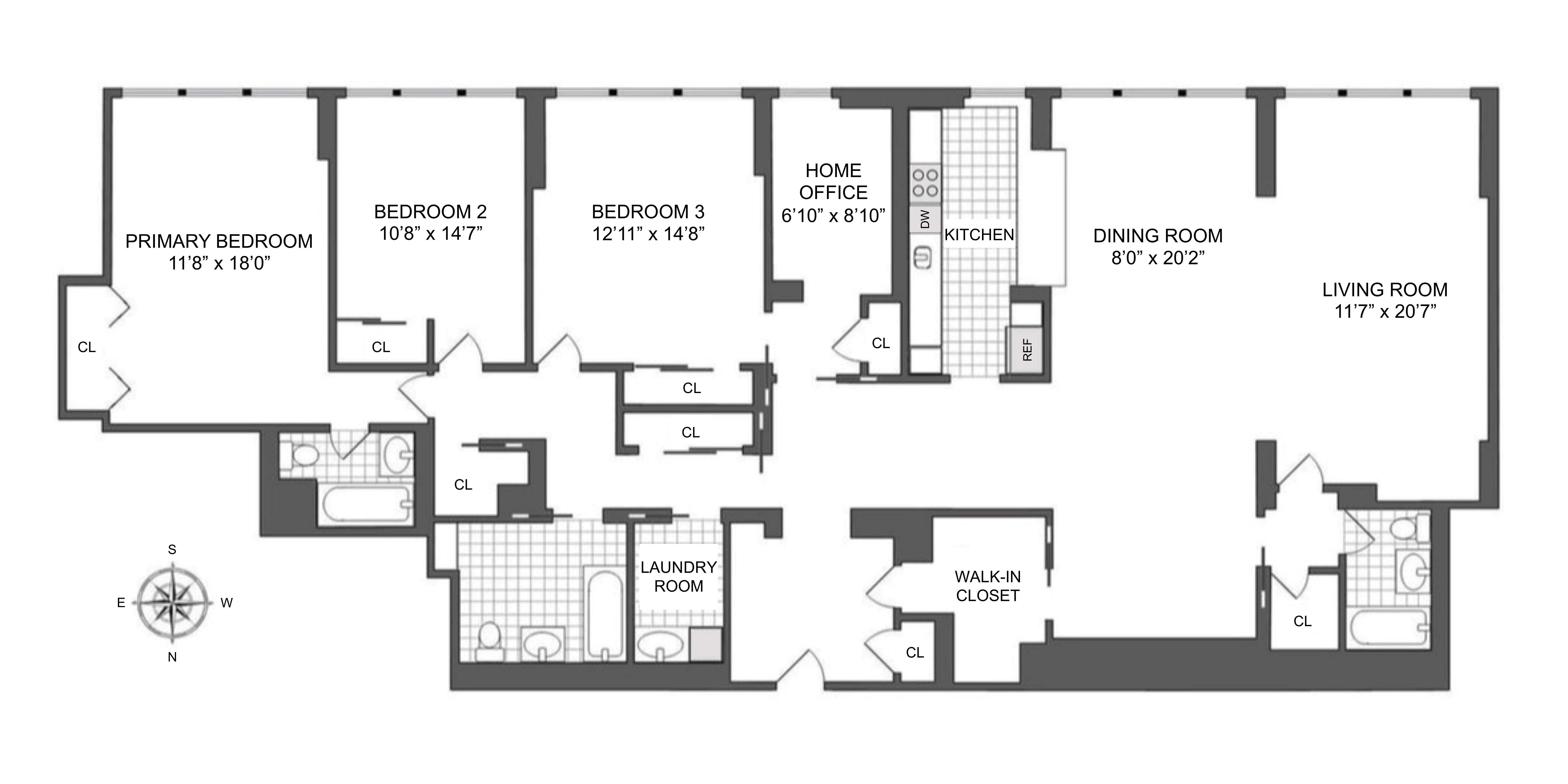 Floorplan for 420 East 51st Street, 8D
