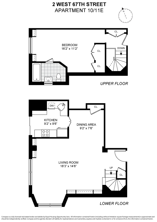 Floorplan for 2 West 67th Street, 10/11E