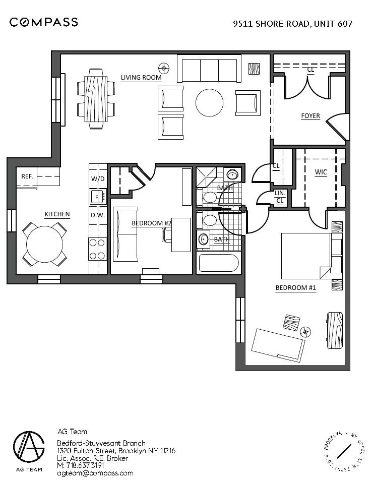 Floorplan for 9511 Shore Road, 607