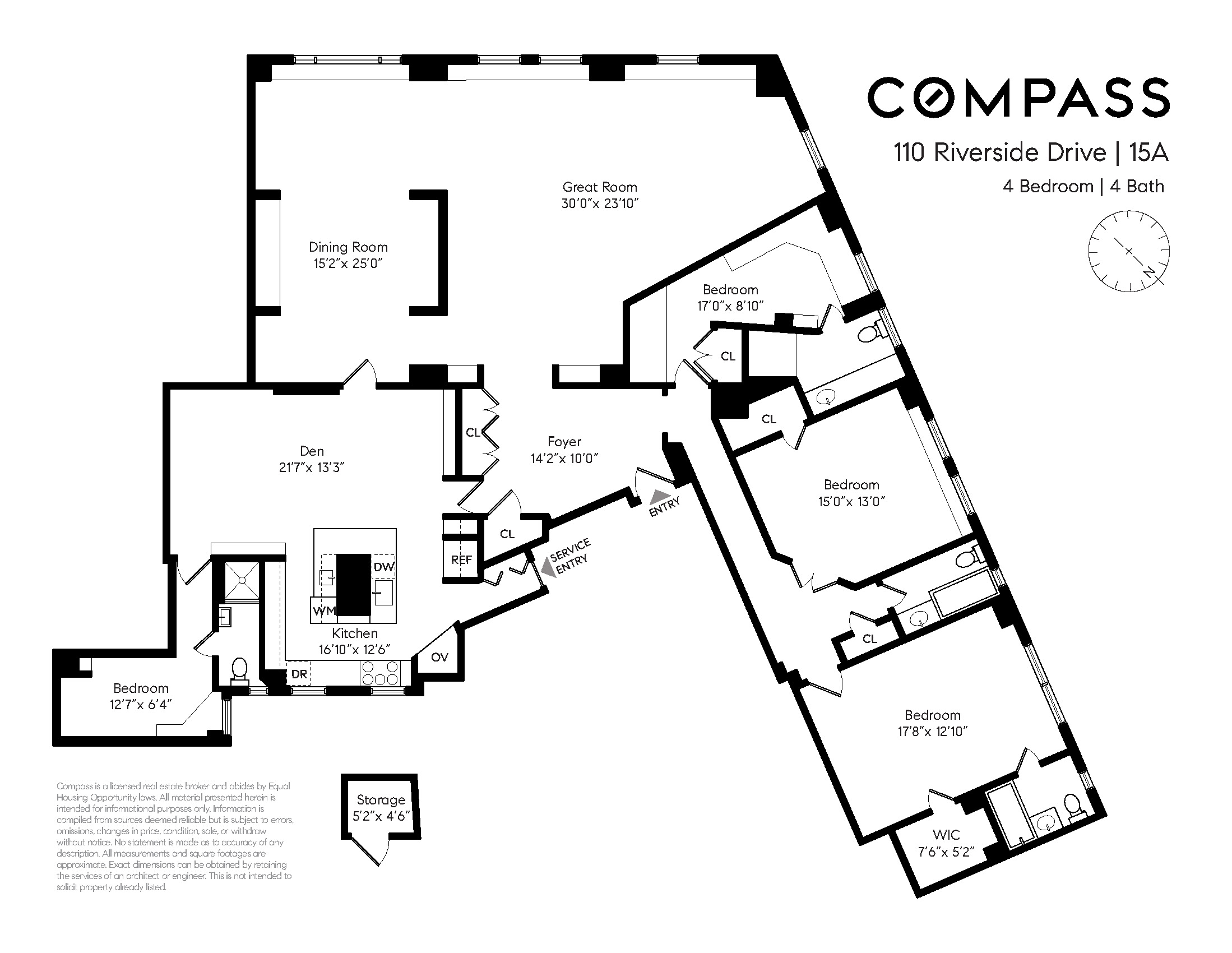 Floorplan for Riverside Drive, 15A