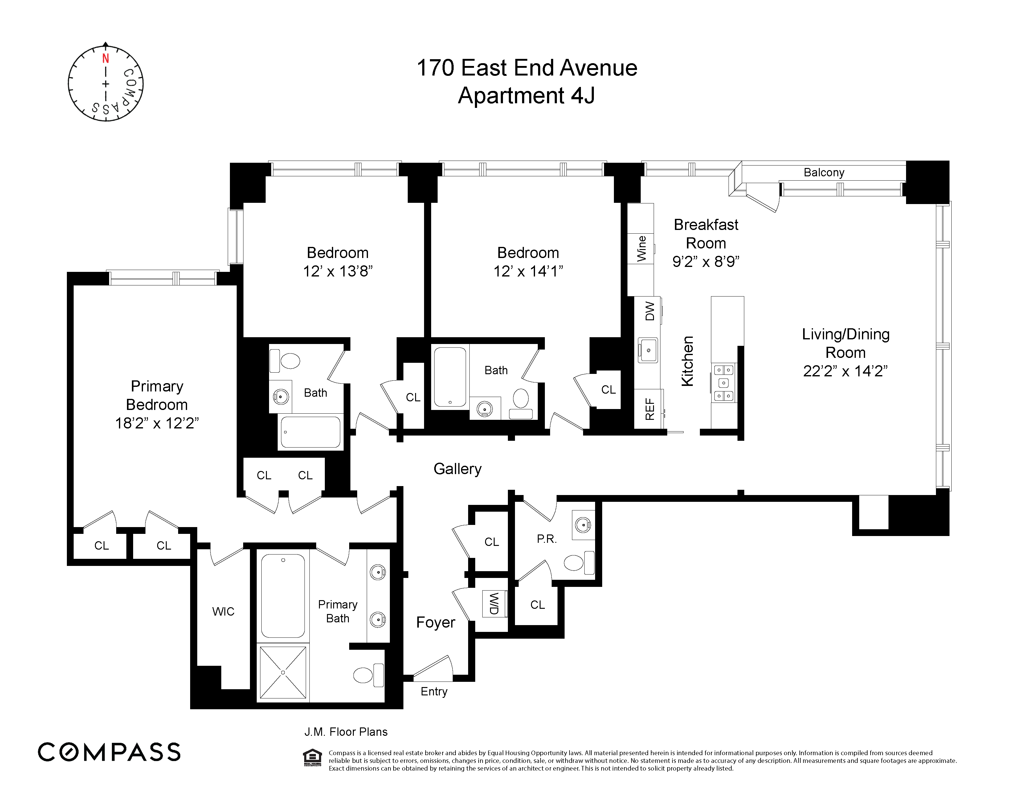 Floorplan for 170 East End Avenue, 4J