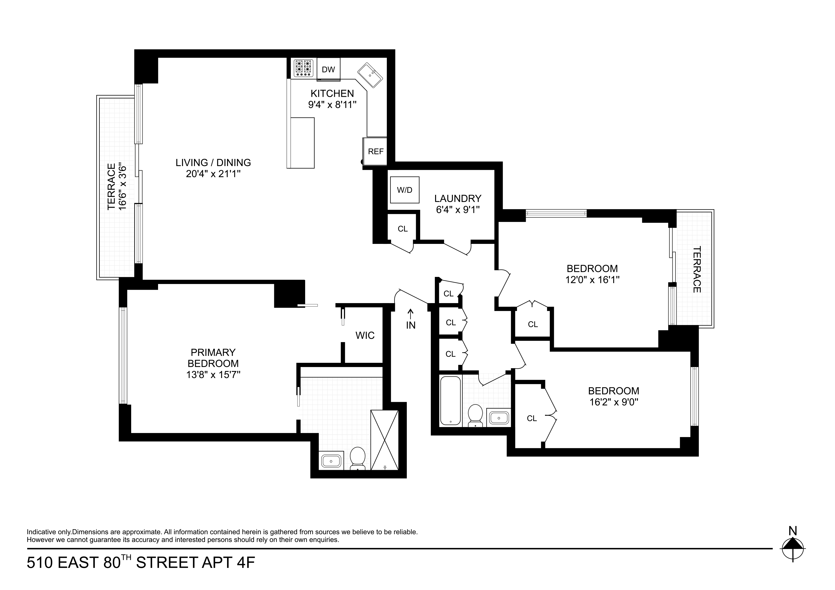 Floorplan for 510 East 80th Street, 4F