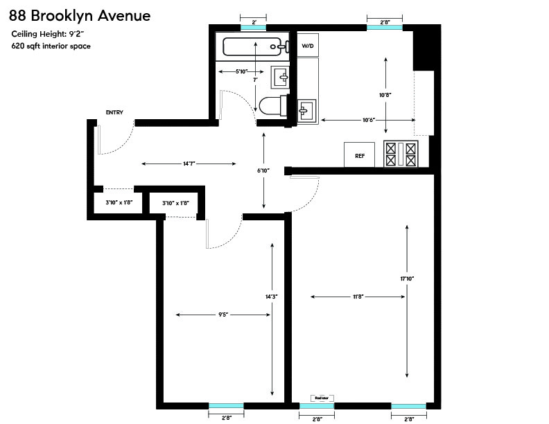 Floorplan for 88 Brooklyn Avenue, B6