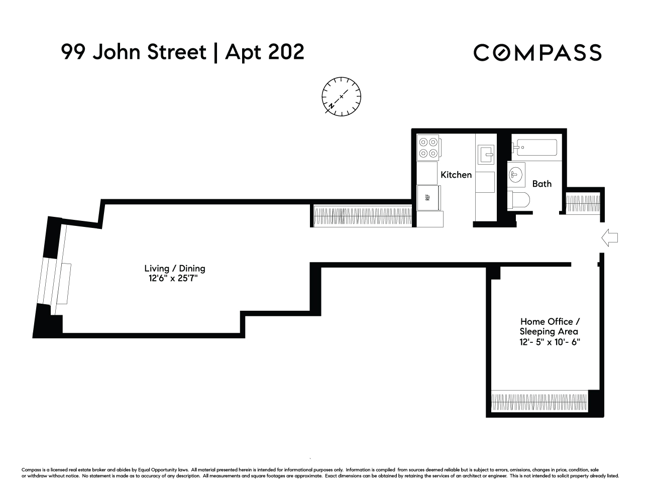 Floorplan for 99 John Street, 202