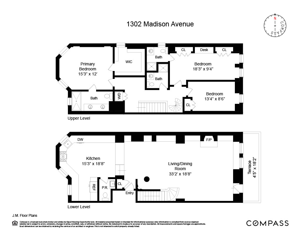 Floorplan for 1302 Madison Avenue, 3RD/4