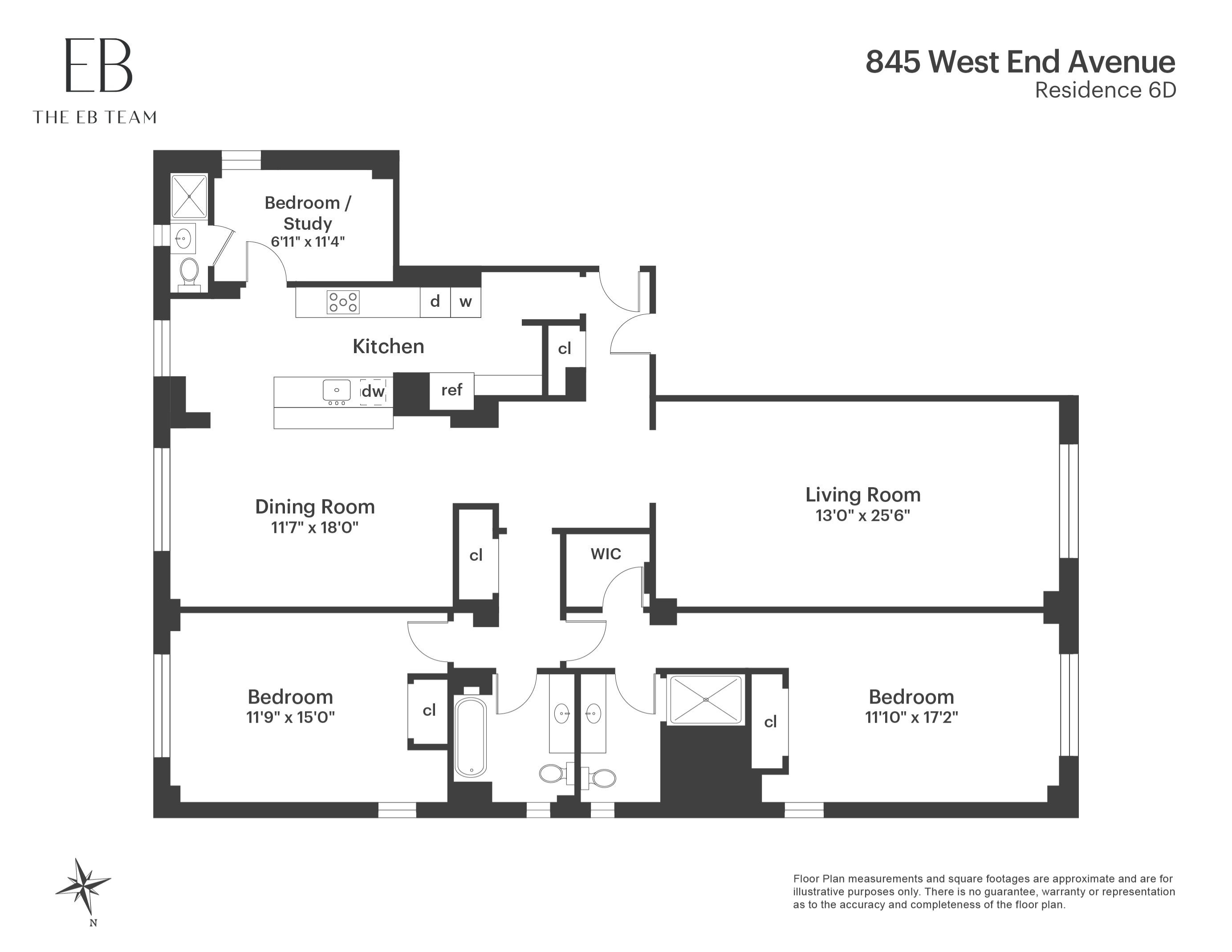 Floorplan for 845 West End Avenue, 6D