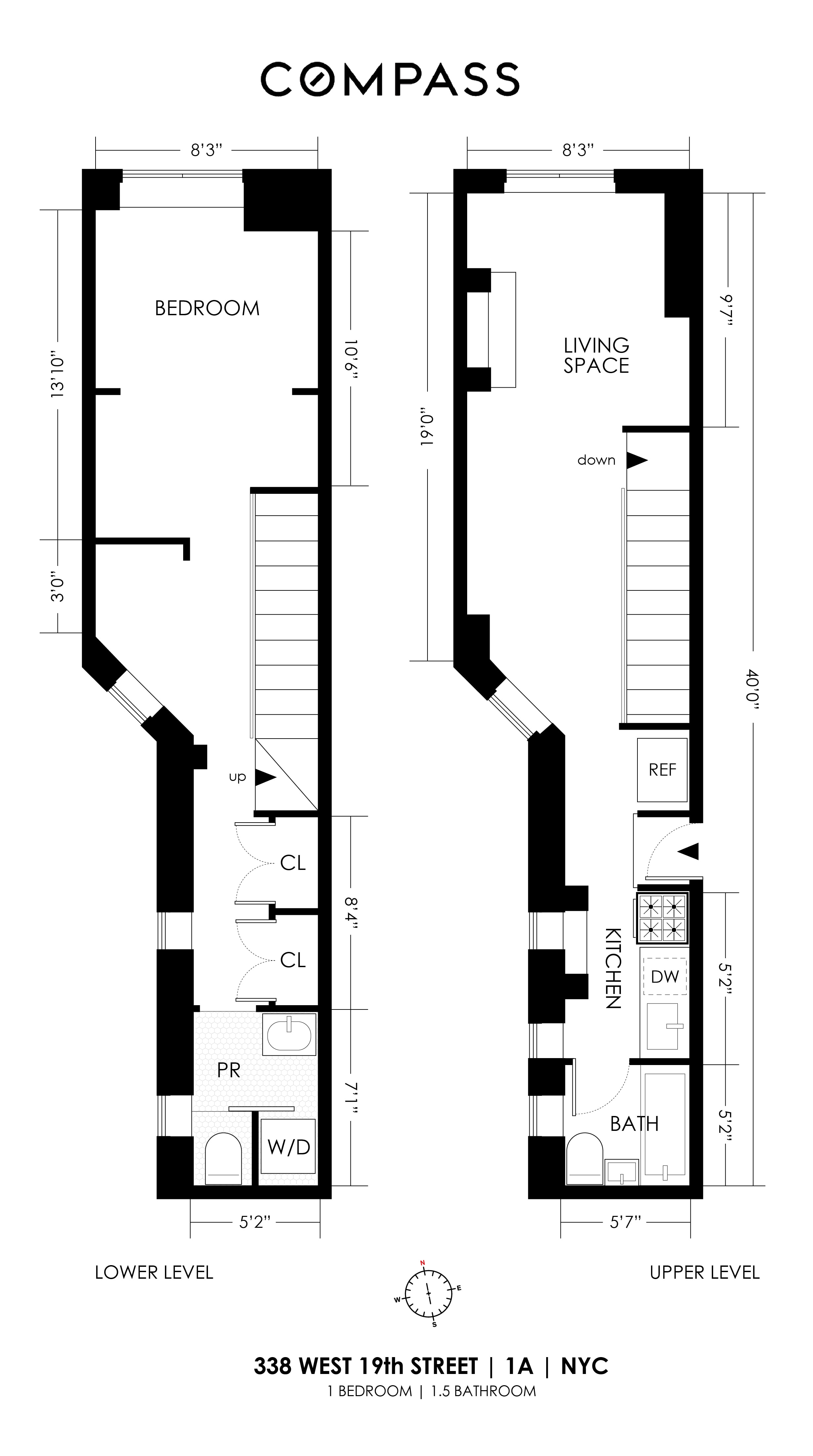 Floorplan for 338 West 19th Street, 1A