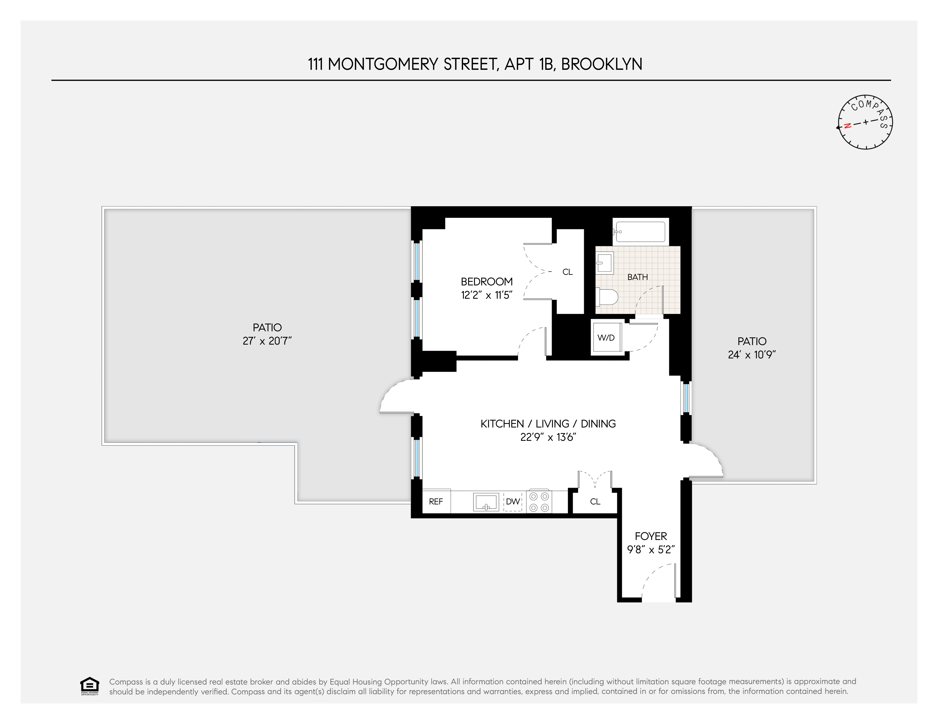 Floorplan for 111 Montgomery Street, 1B