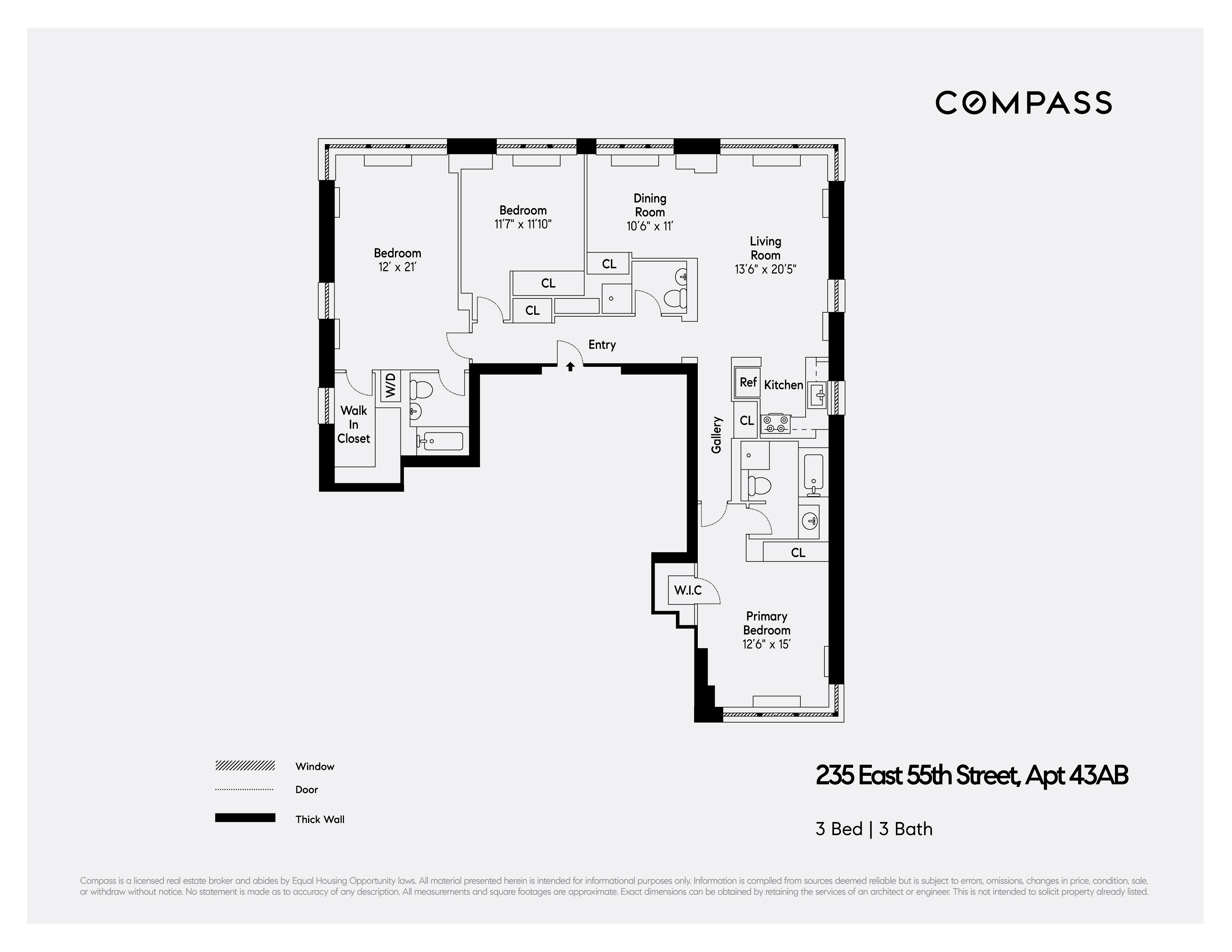 Floorplan for 235 East 55th Street, 43AB