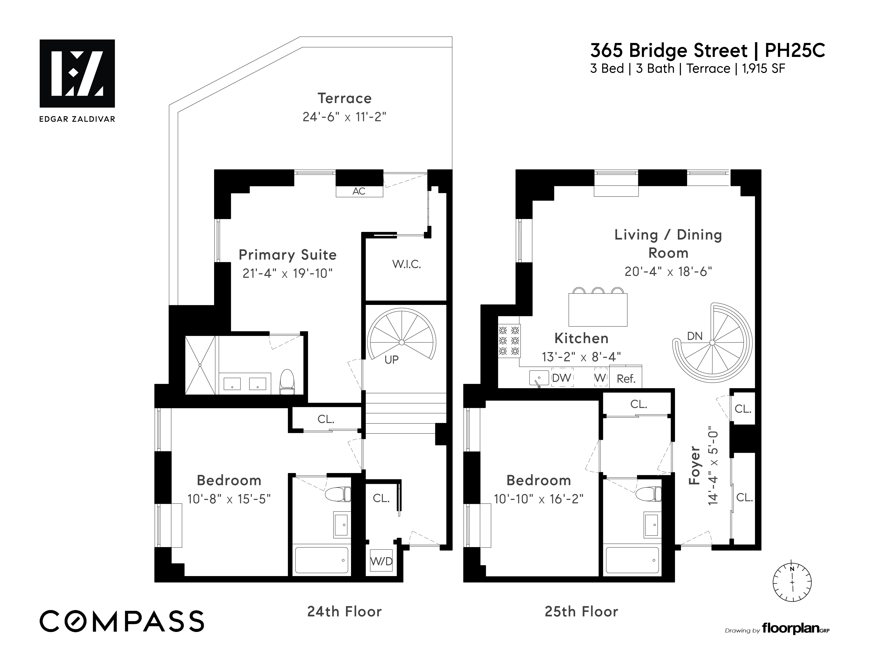 Floorplan for 365 Bridge Street, PH25C