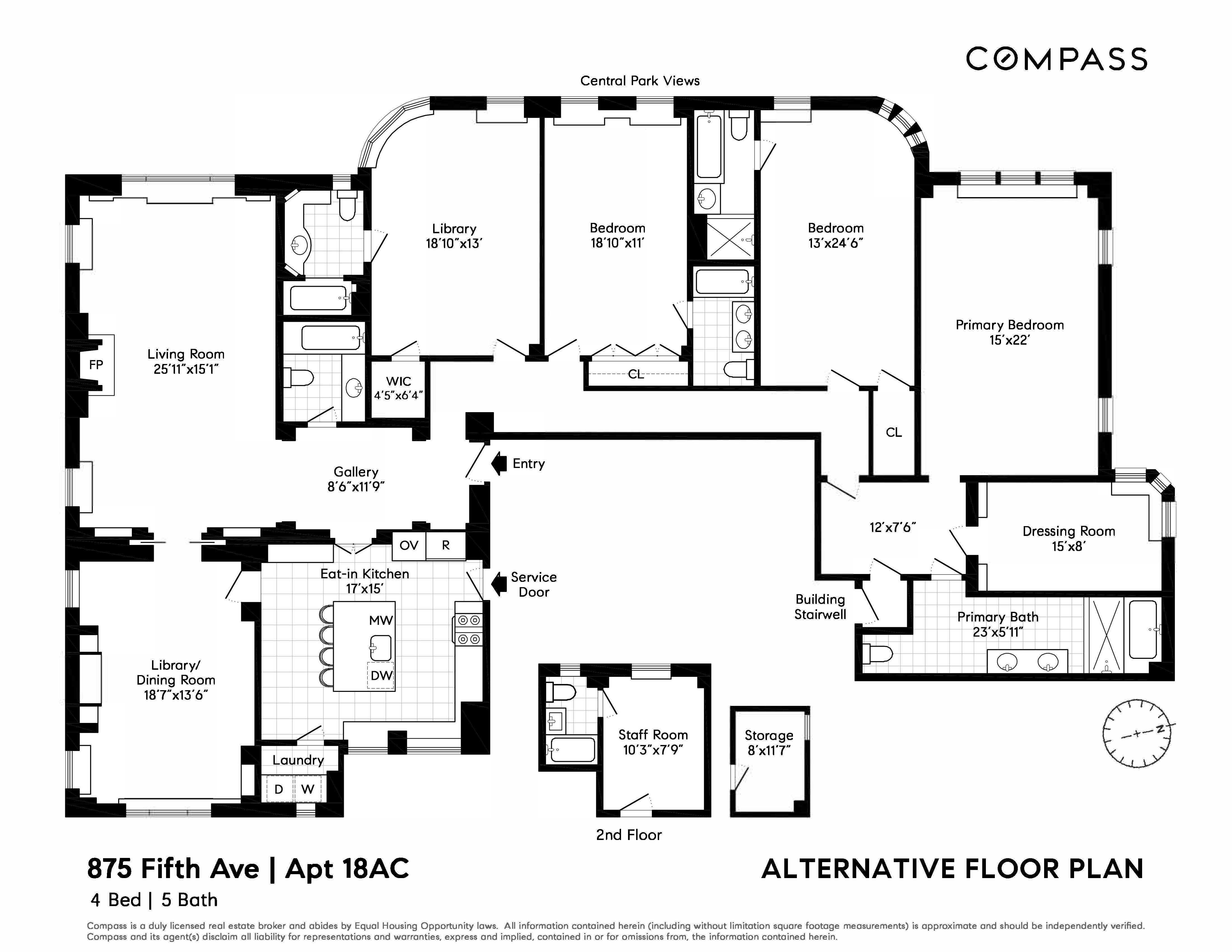 Floorplan for 875 5th Avenue, 18AC