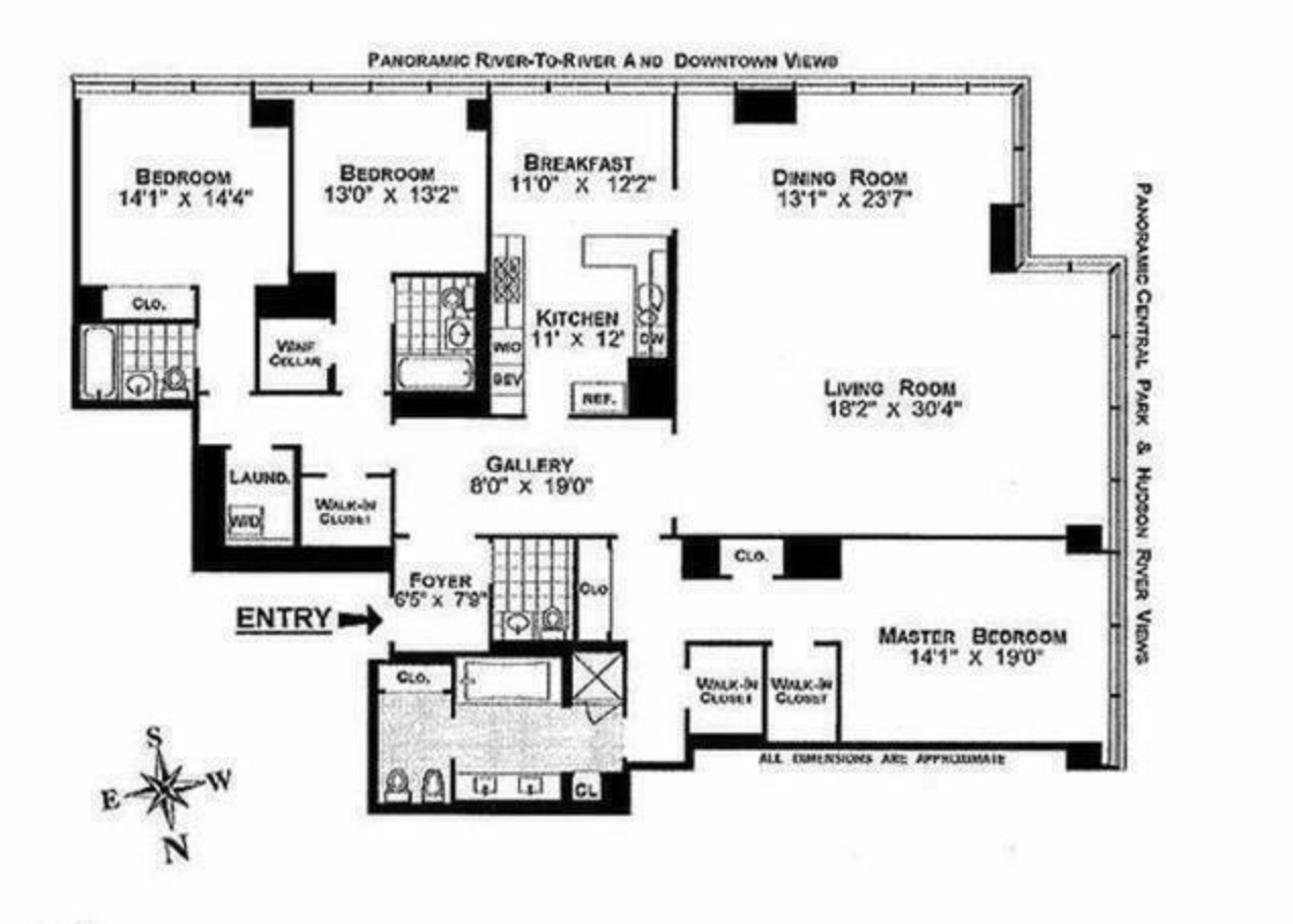 Floorplan for 151 East 58th Street, 48D